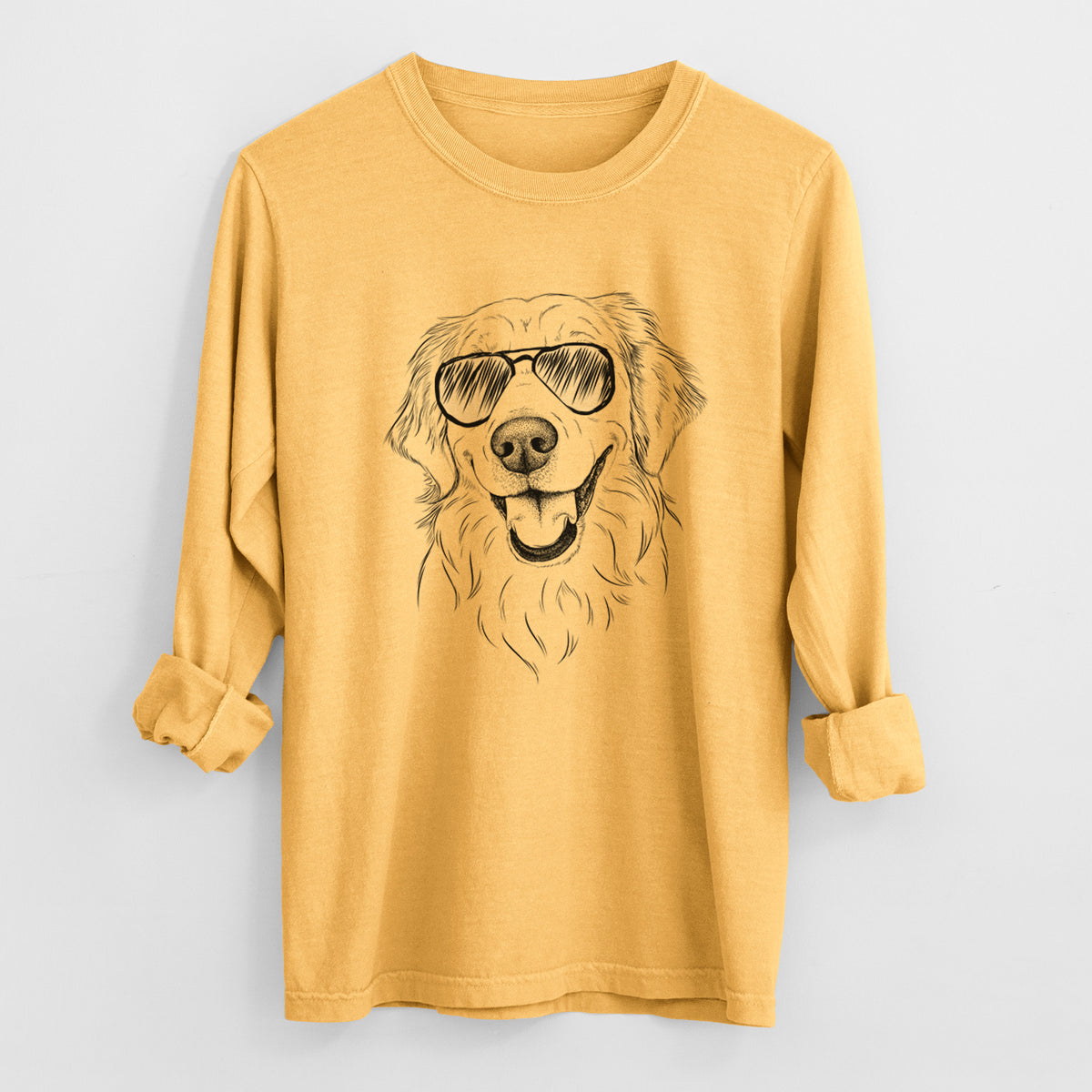 Aviators Maple the Golden Retriever - Heavyweight 100% Cotton Long Sleeve