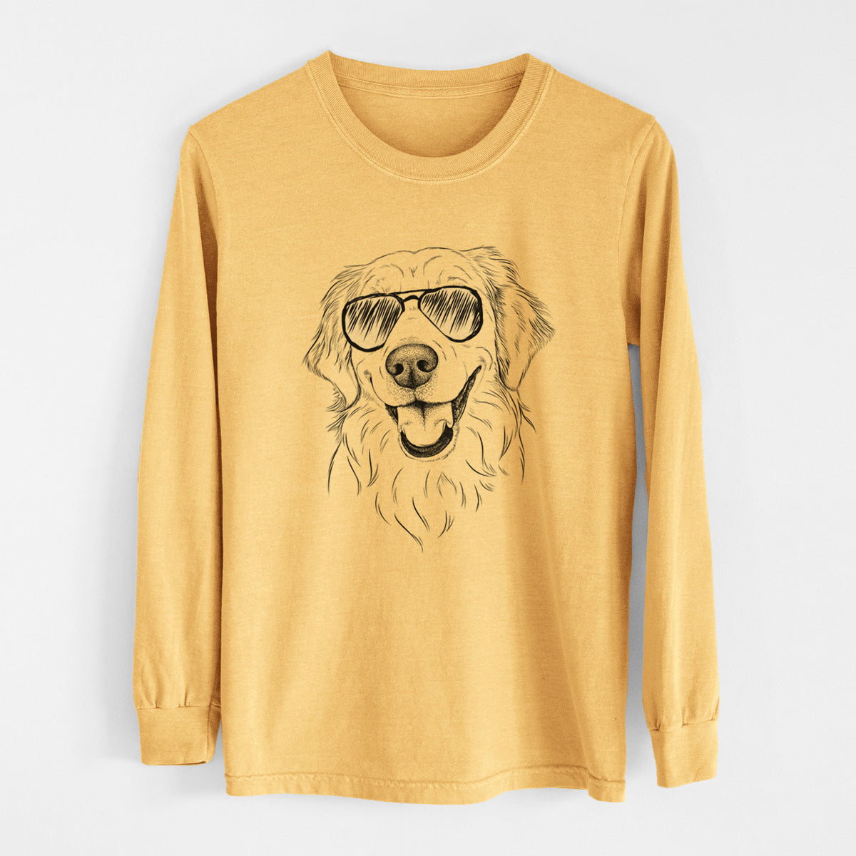 Aviators Maple the Golden Retriever - Heavyweight 100% Cotton Long Sleeve