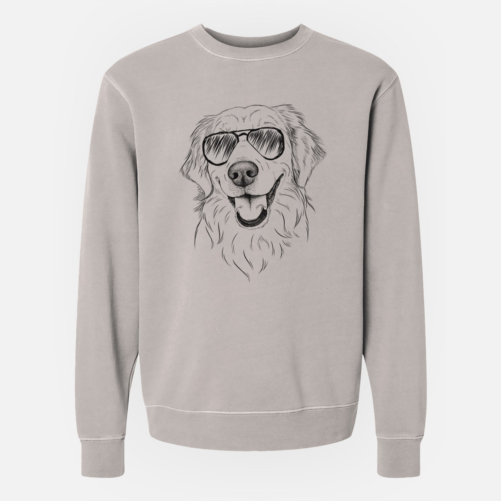 Aviator Maple the Golden Retriever - Unisex Pigment Dyed Crew Sweatshirt