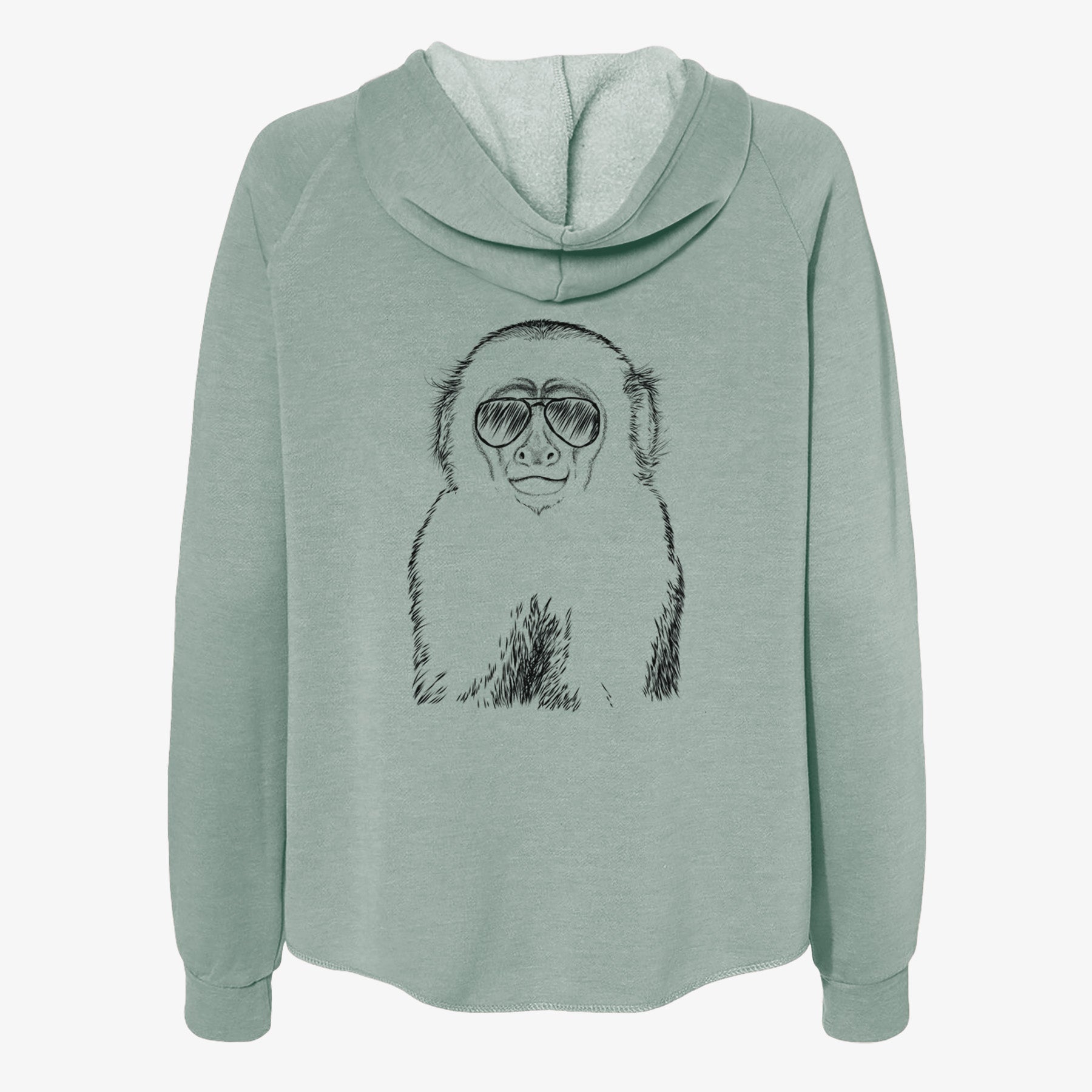 Marcel the Capuchin Monkey - Women's Cali Wave Zip-Up Sweatshirt