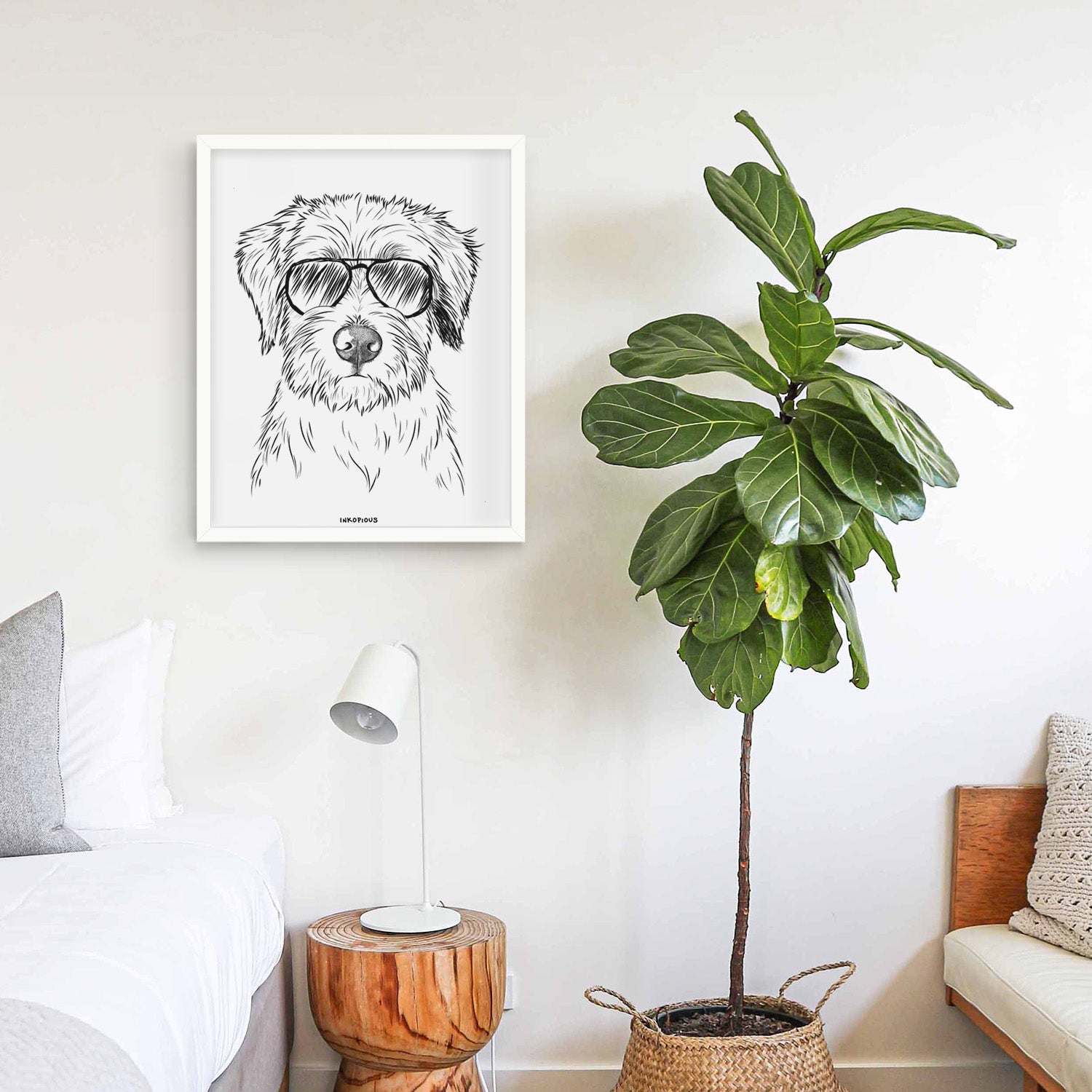 Marek the Bernedoodle Art Print