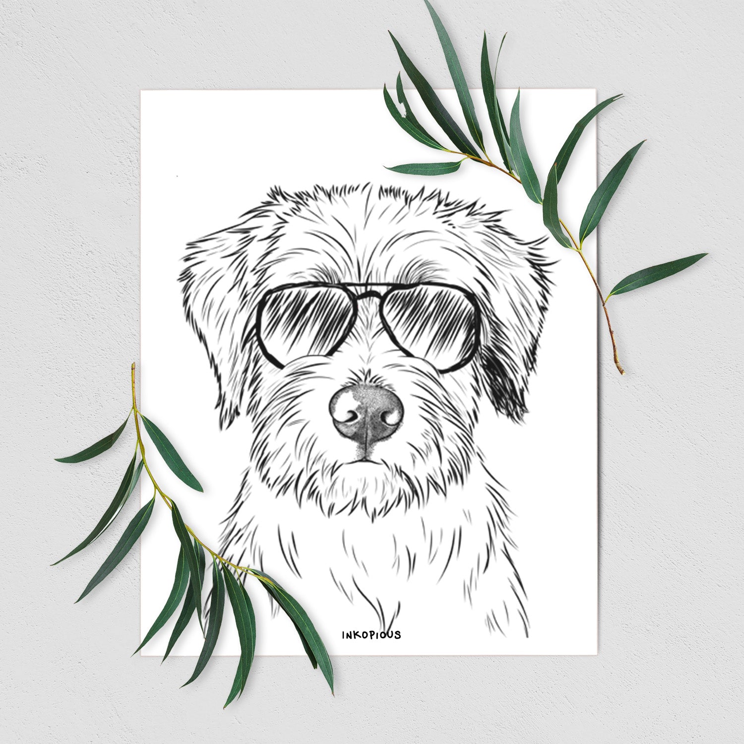 Marek the Bernedoodle Art Print