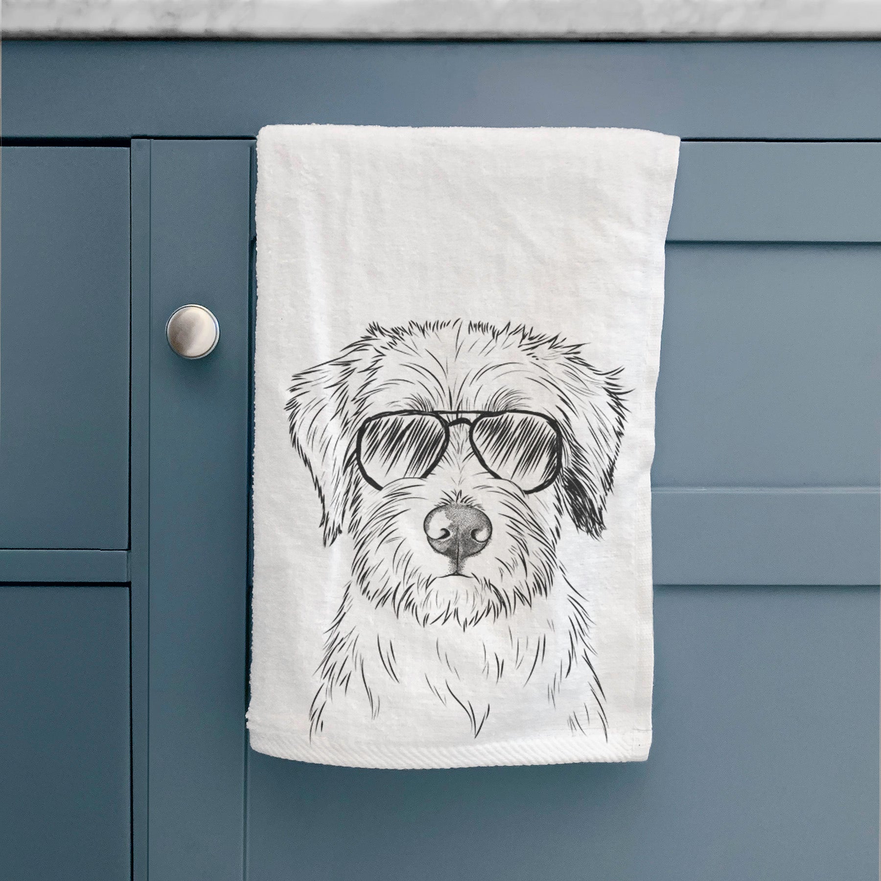 Marek the Bernedoodle Decorative Hand Towel