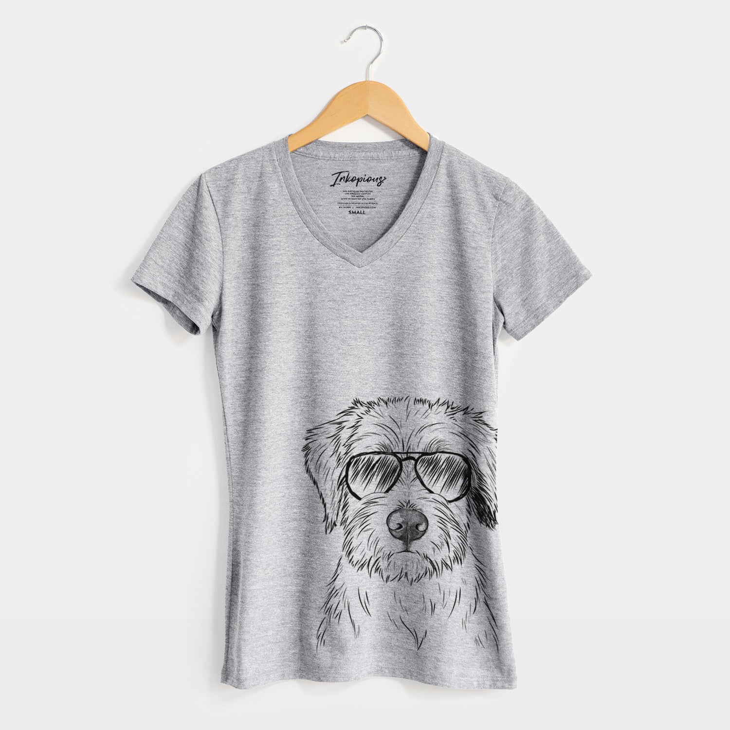 Aviator Marek the Bernedoodle - Women's V-neck Shirt