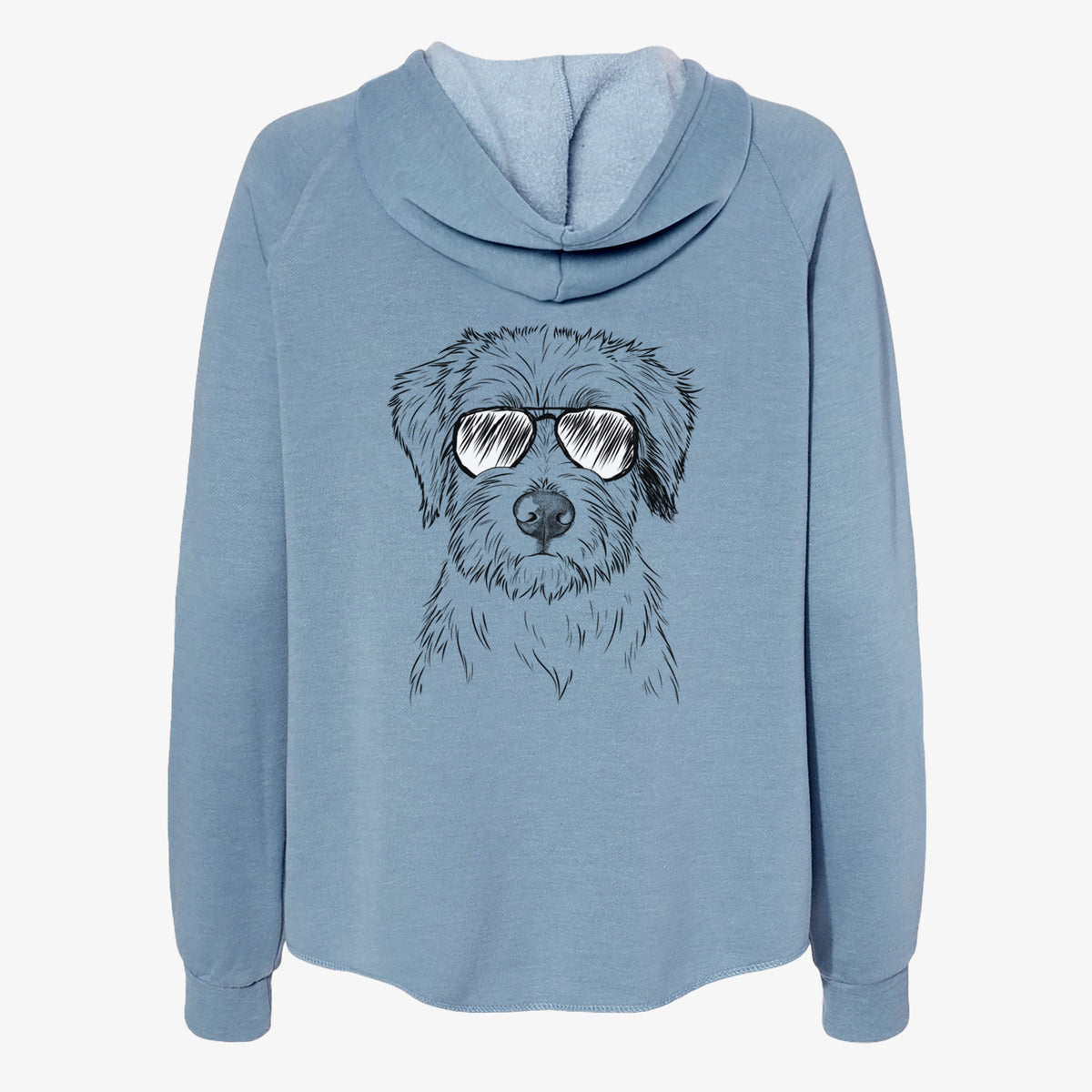 Marek the Bernedoodle - Women's Cali Wave Zip-Up Sweatshirt