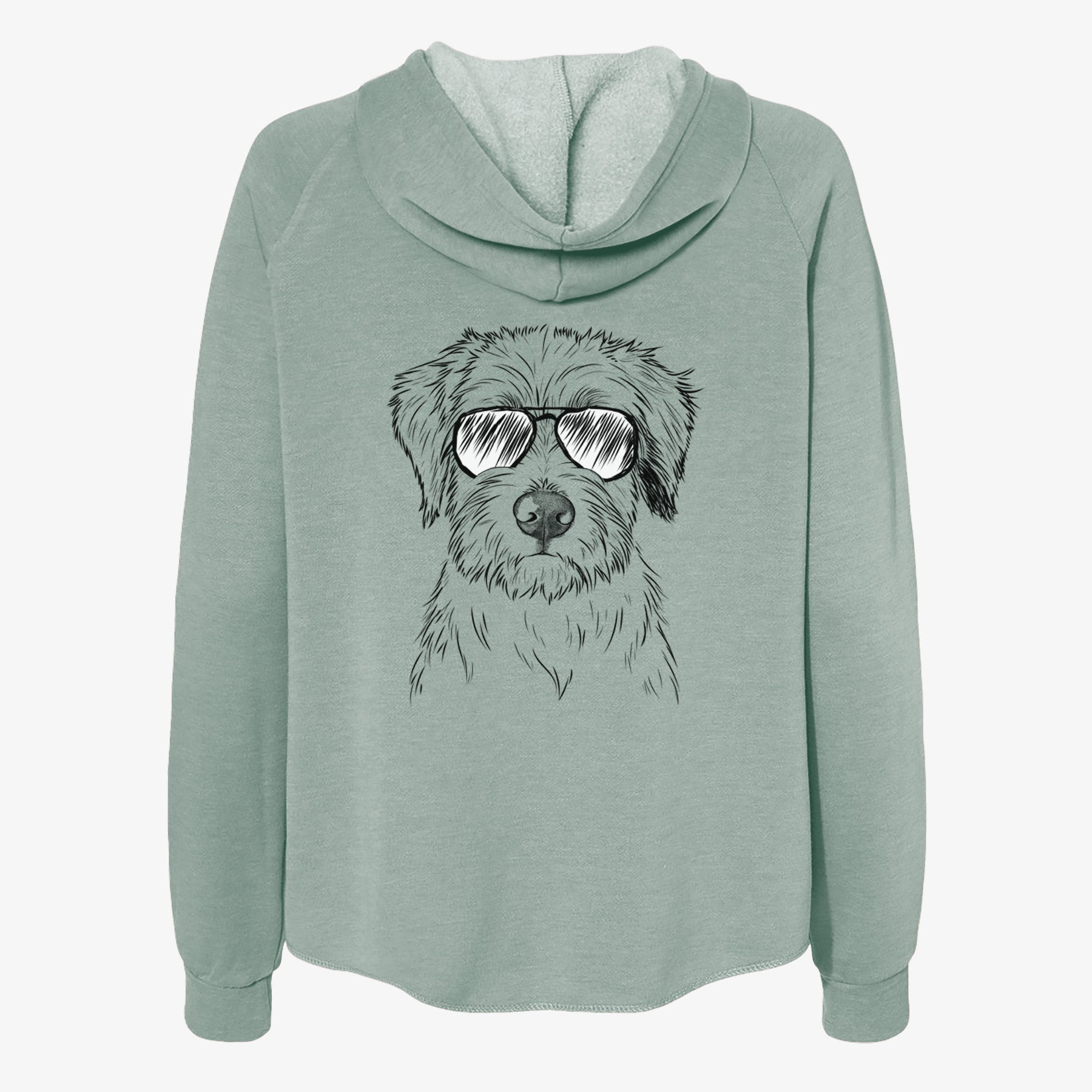 Marek the Bernedoodle - Women's Cali Wave Zip-Up Sweatshirt