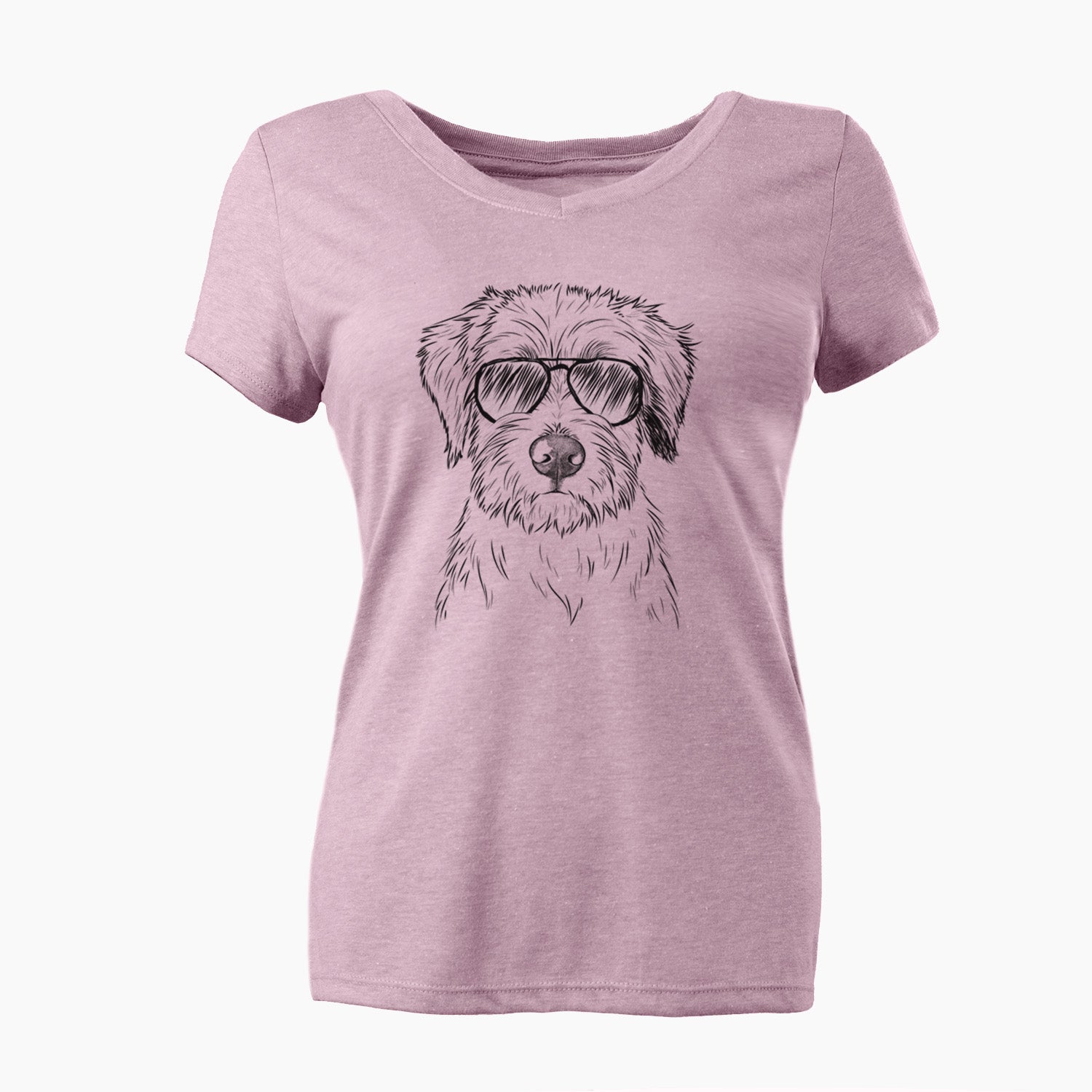 Aviator Marek the Bernedoodle - Women's V-neck Shirt