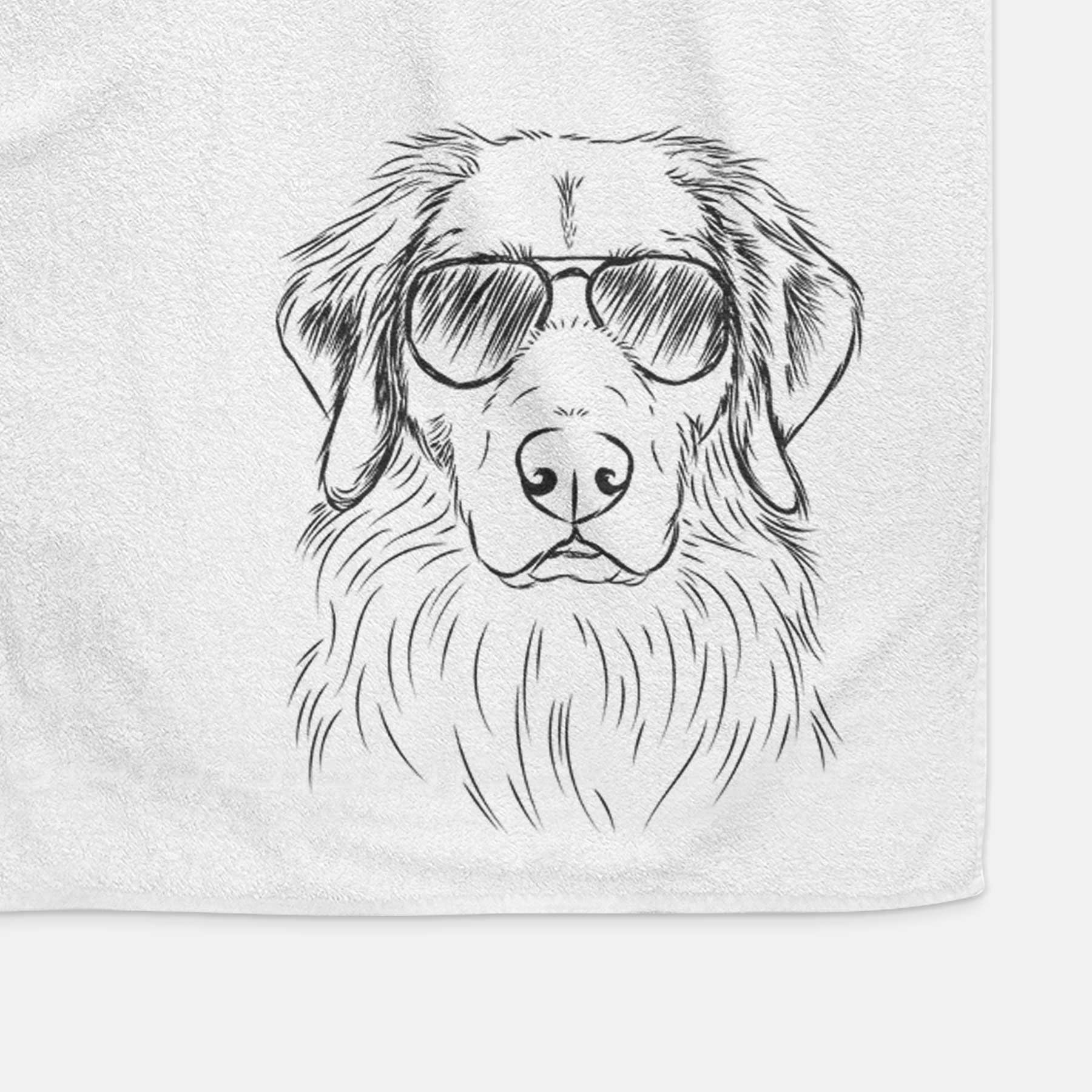 Marley the Golden Retriever Decorative Hand Towel