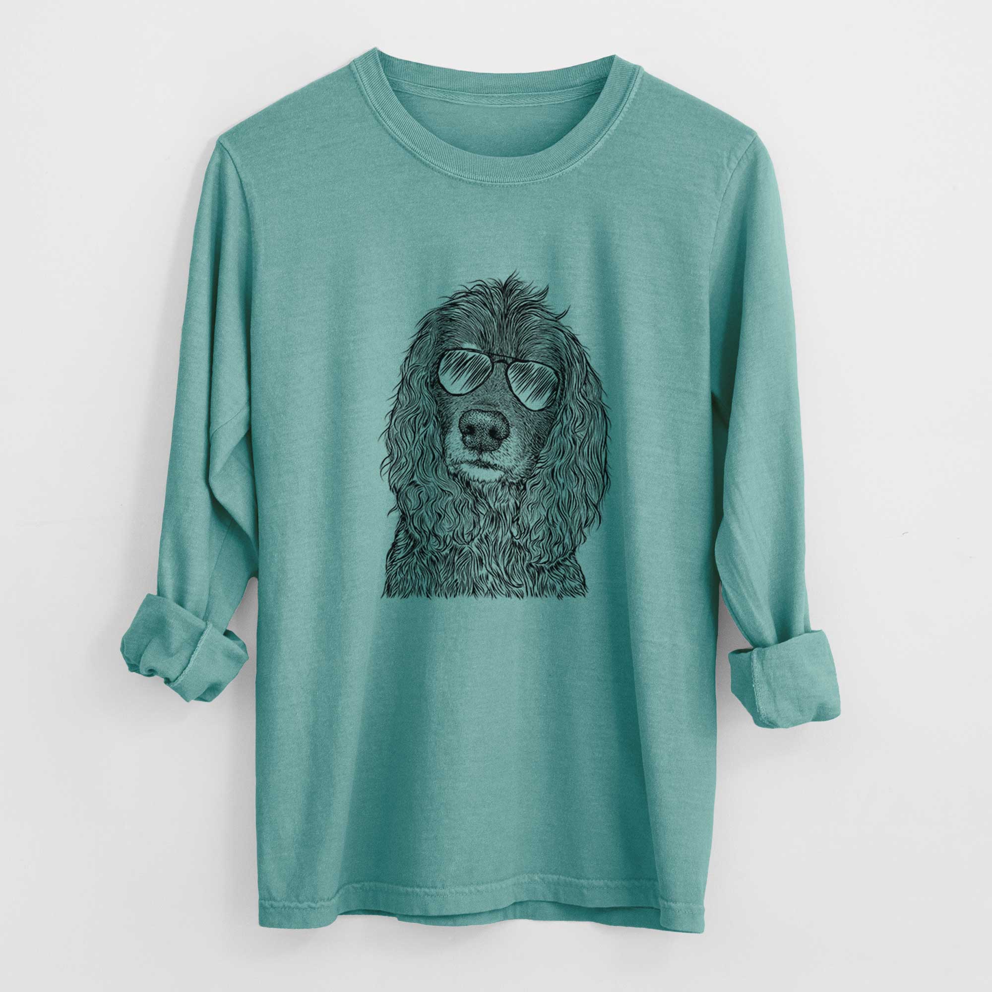 Aviators Marley Boy the American Cocker Spaniel - Heavyweight 100% Cotton Long Sleeve