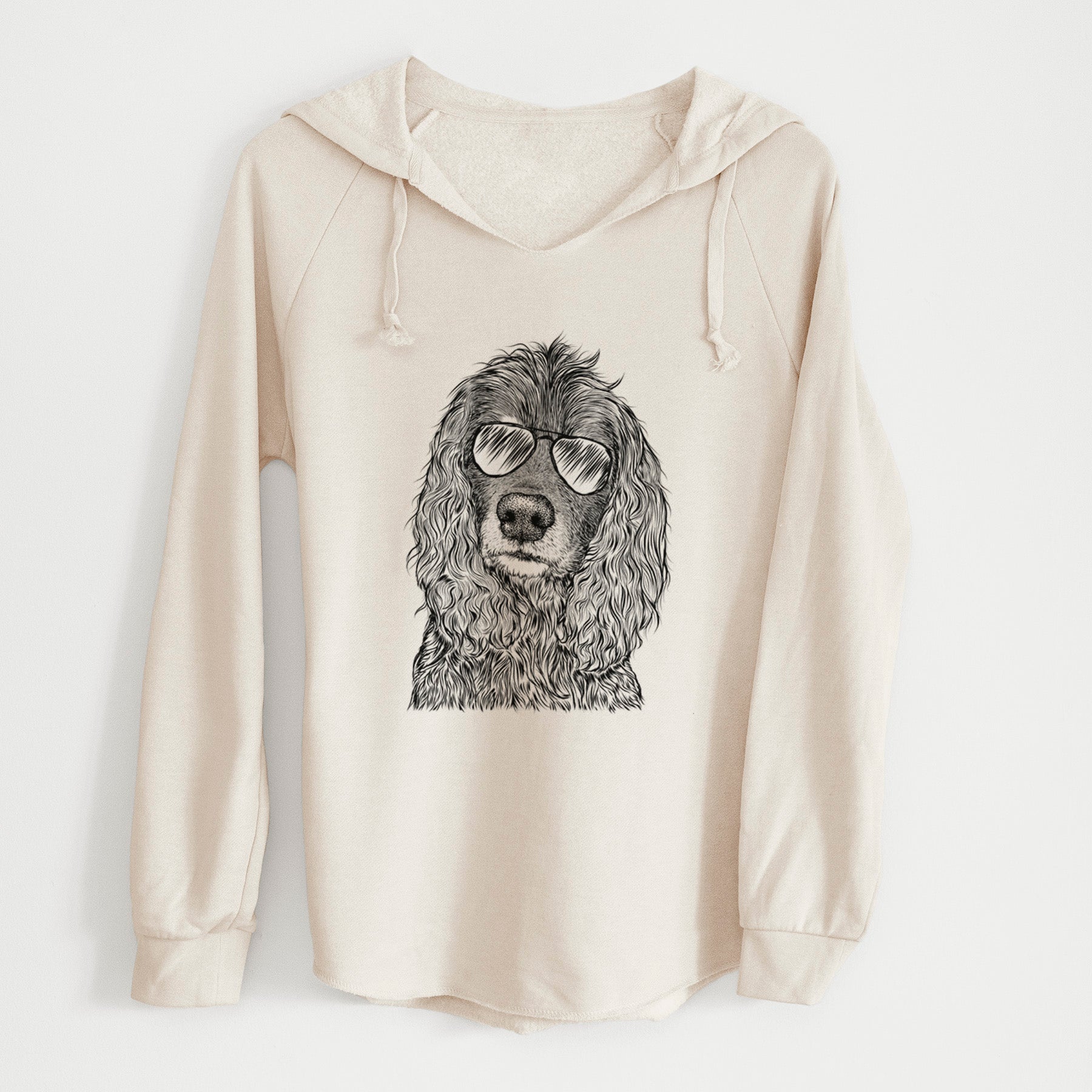 Aviator Marley Boy the American Cocker Spaniel - Cali Wave Hooded Sweatshirt