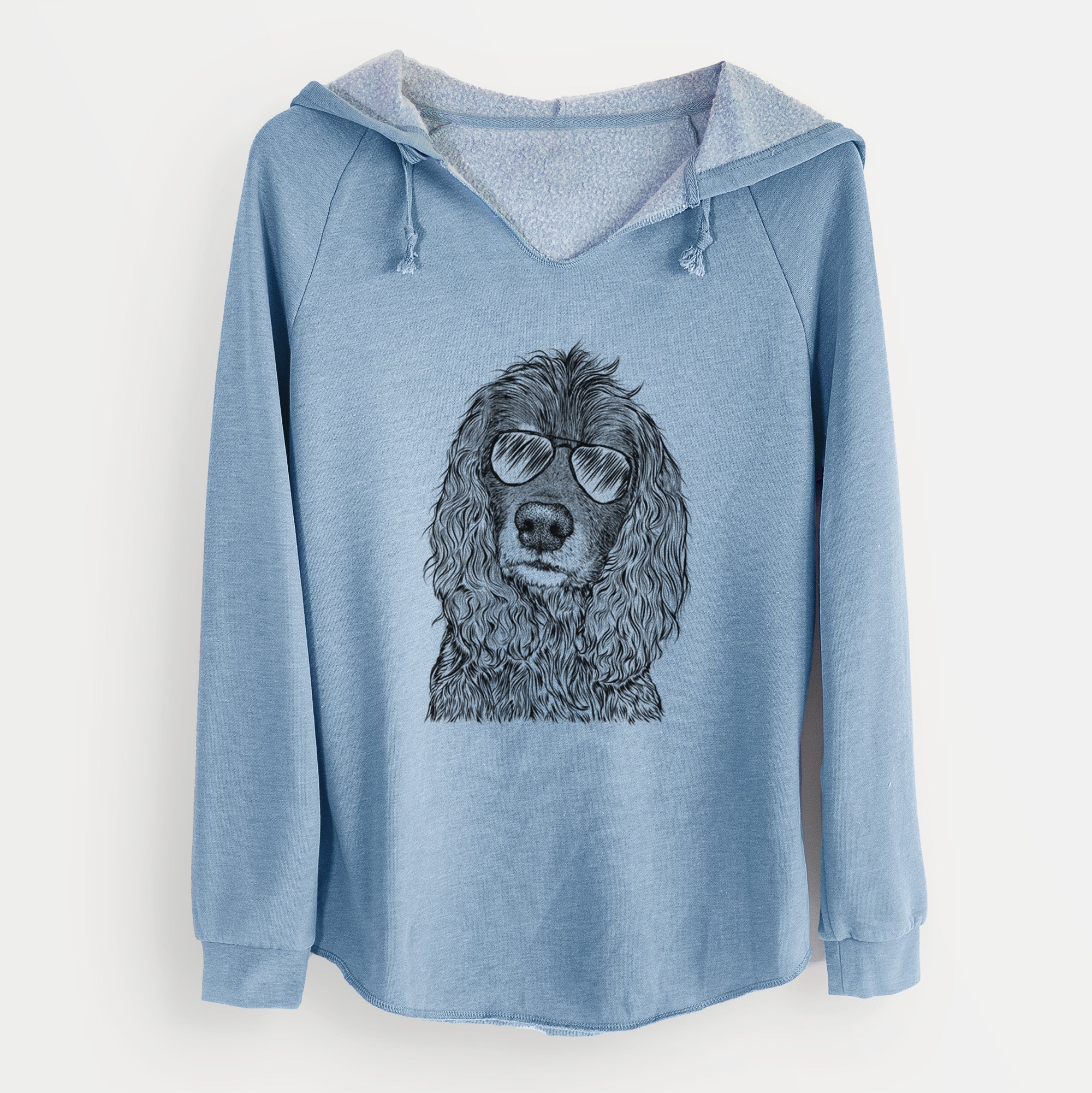 Aviator Marley Boy the American Cocker Spaniel - Cali Wave Hooded Sweatshirt