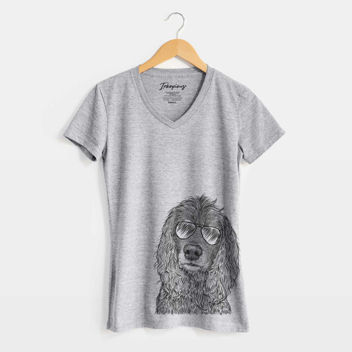 Aviator Marley Boy the American Cocker Spaniel - Women&#39;s V-neck Shirt