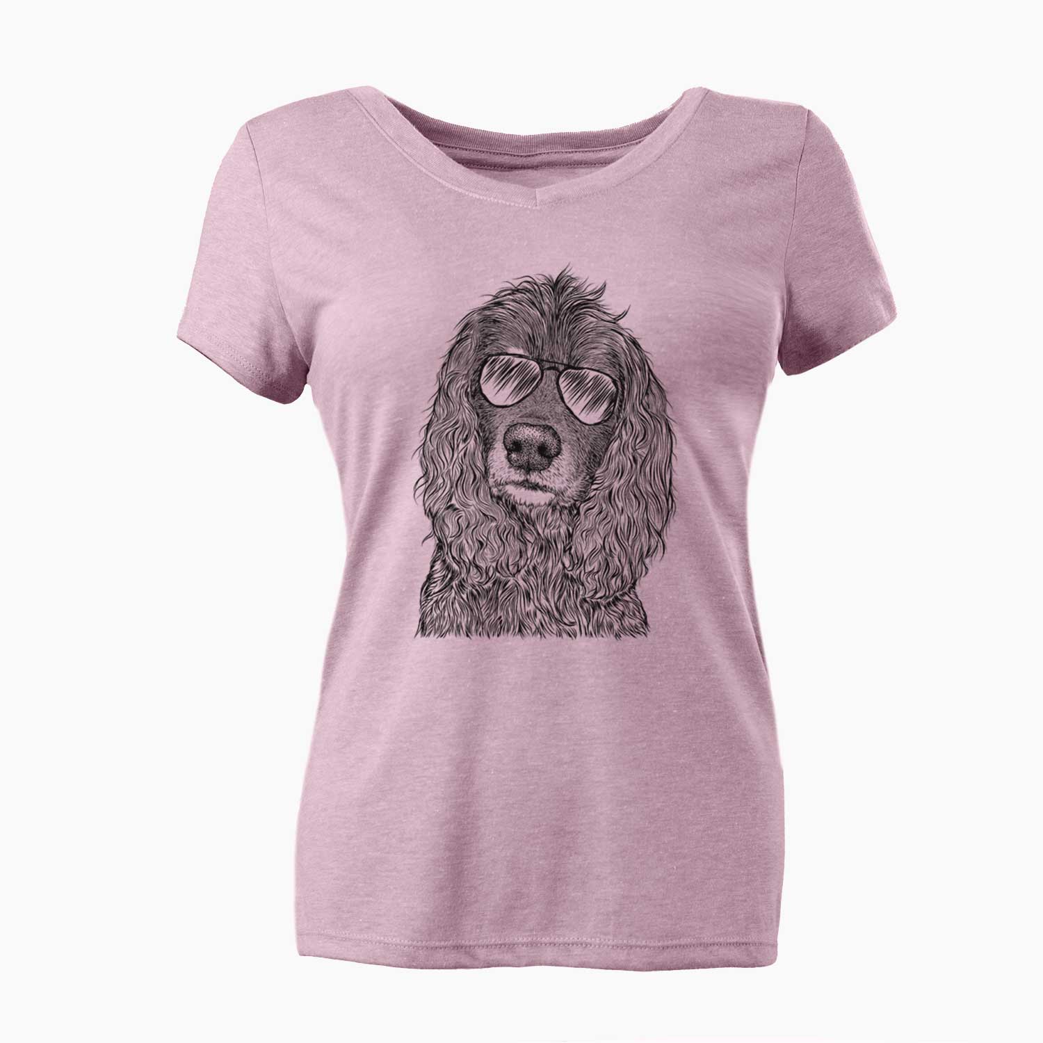 Aviator Marley Boy the American Cocker Spaniel - Women's V-neck Shirt