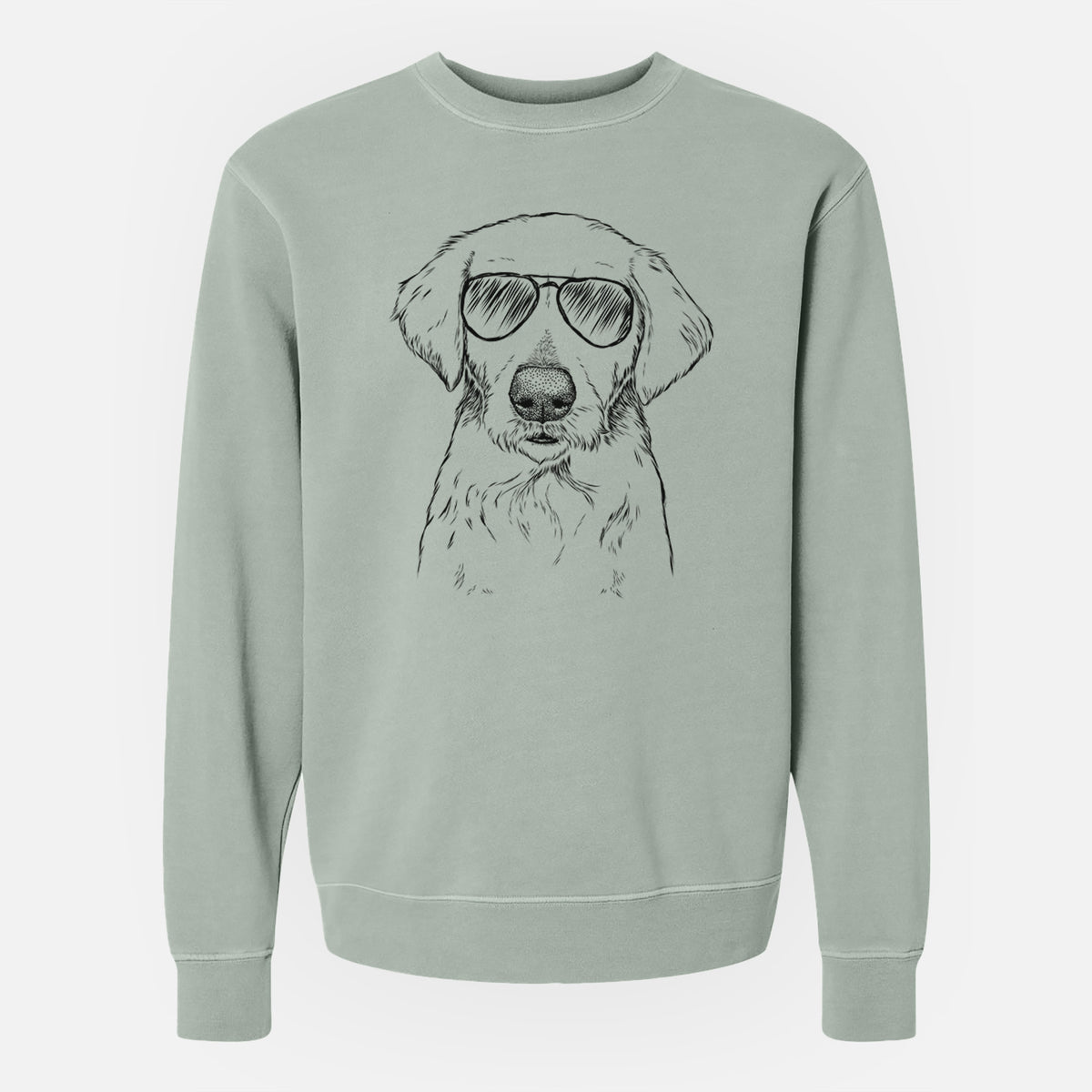 Aviator Marley Sue the Labradoodle - Unisex Pigment Dyed Crew Sweatshirt