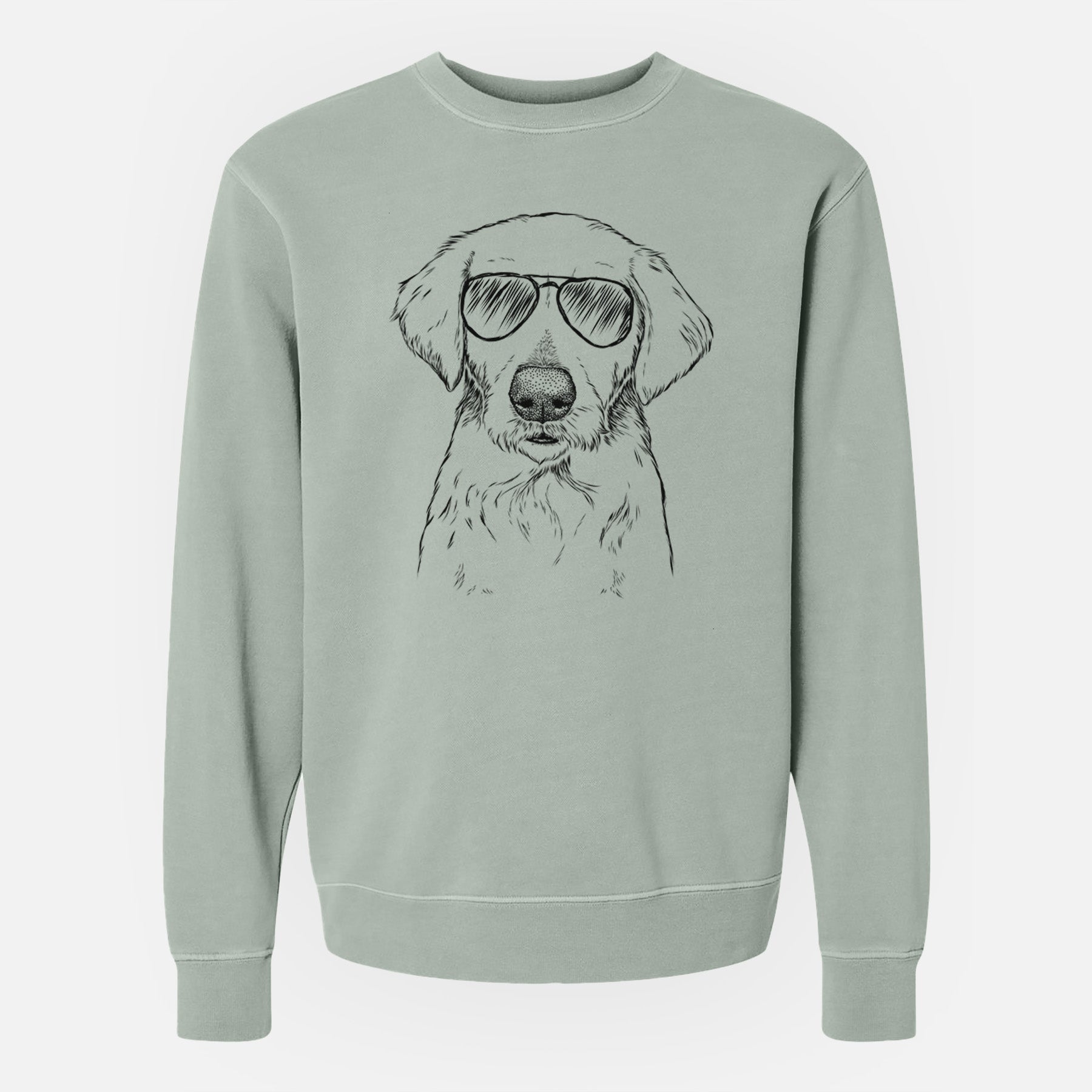 Aviator Marley Sue the Labradoodle - Unisex Pigment Dyed Crew Sweatshirt