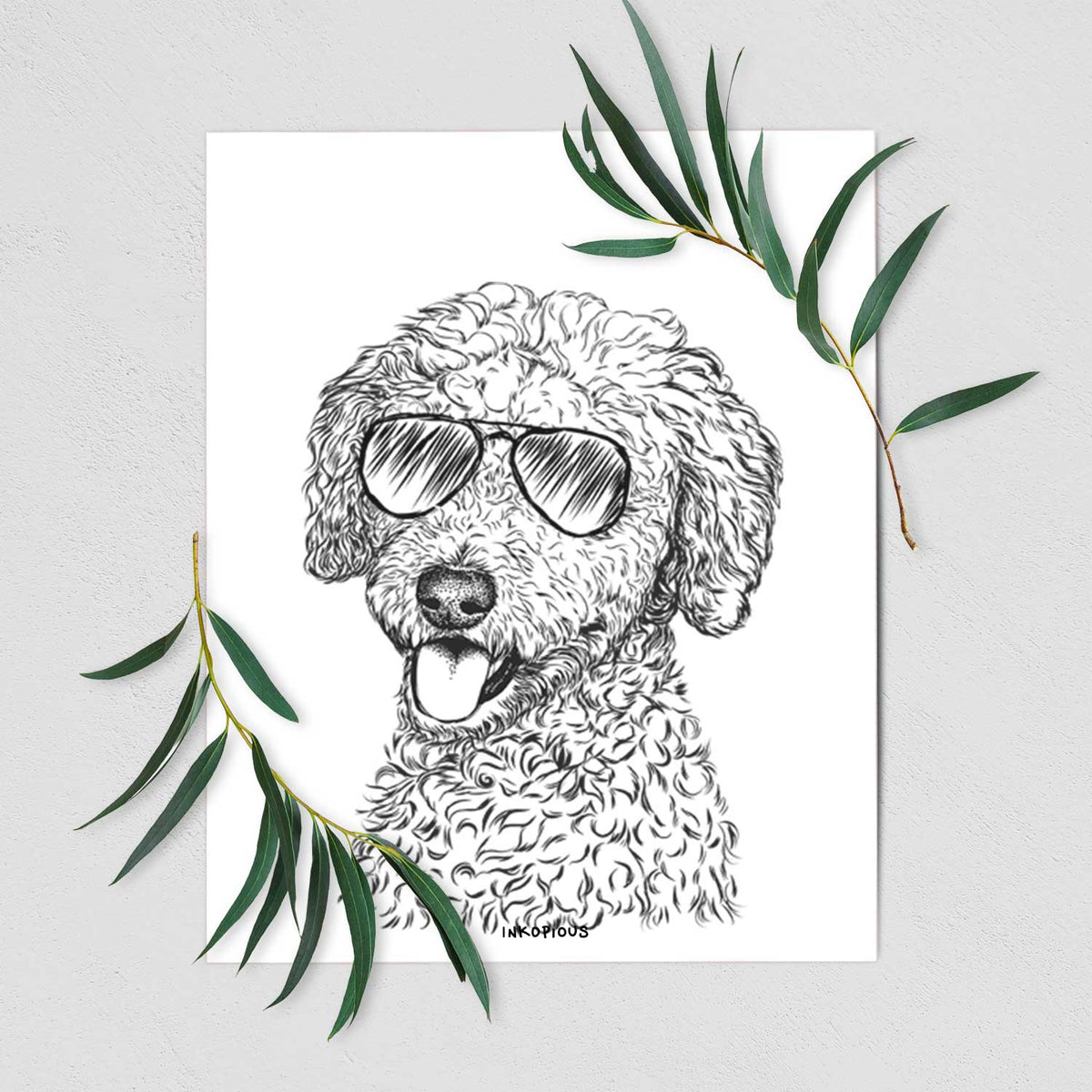 Marlow the Goldendoodle Art Print