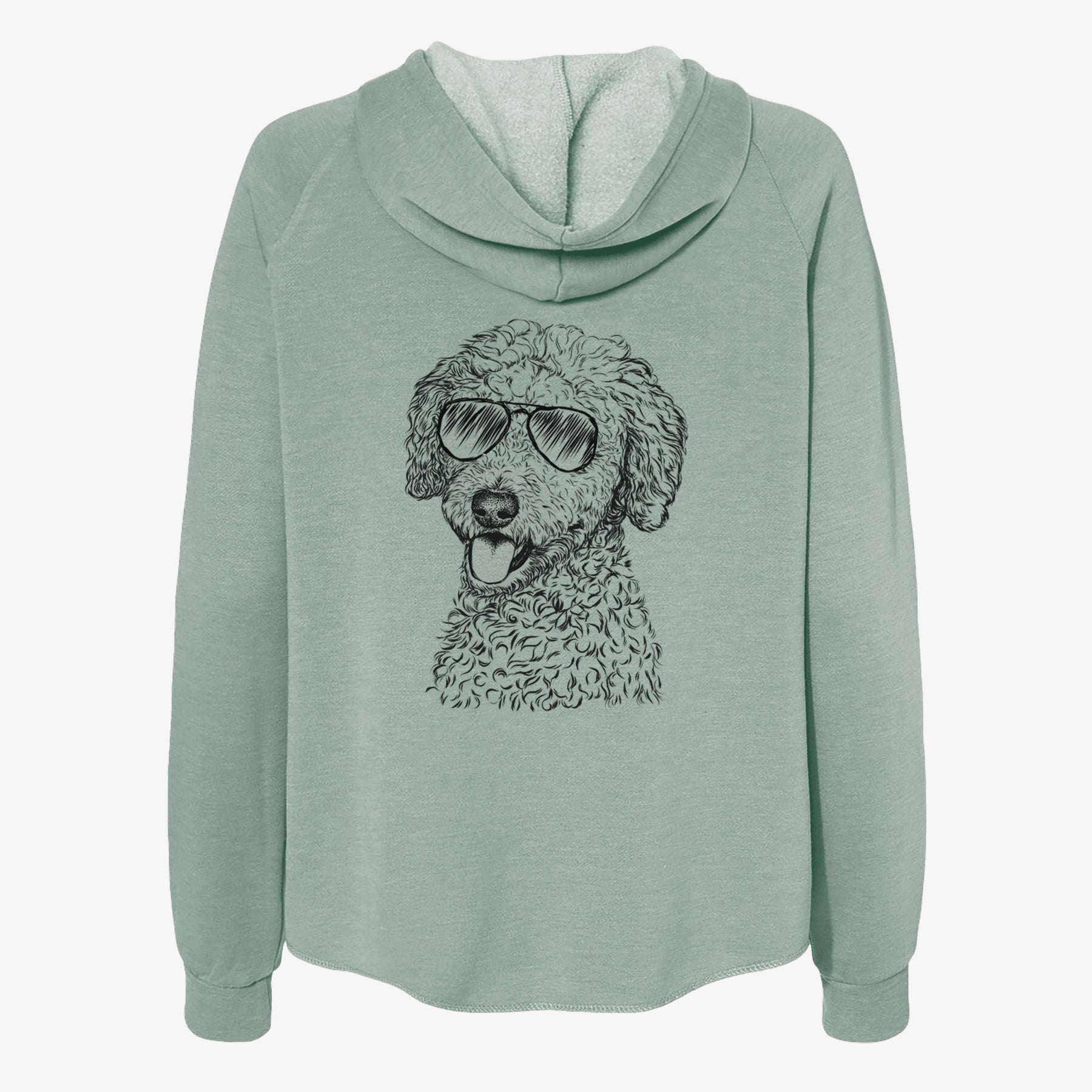 Marlow the Goldendoodle - Women's Cali Wave Zip-Up Sweatshirt