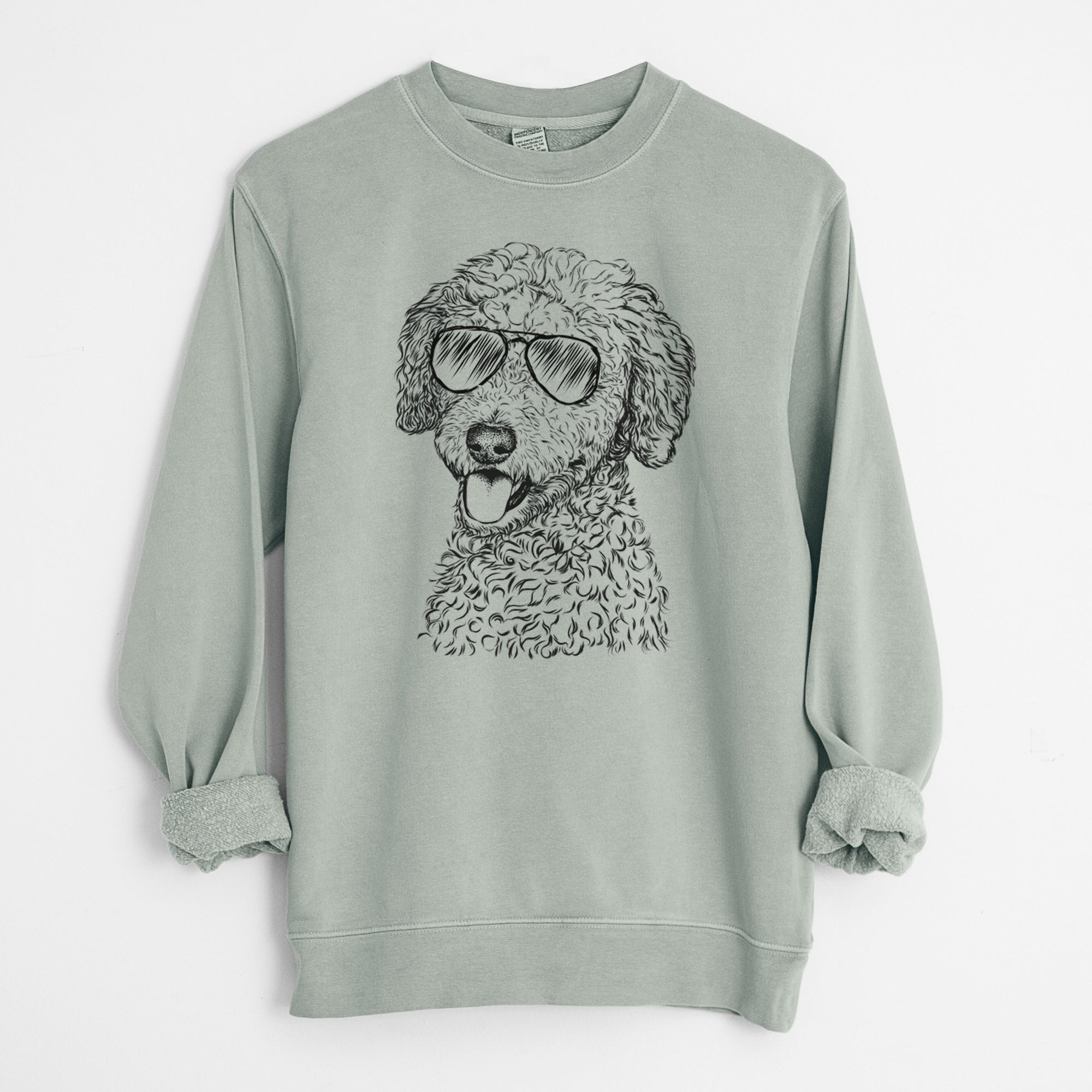 Aviator Marlow the Goldendoodle - Unisex Pigment Dyed Crew Sweatshirt