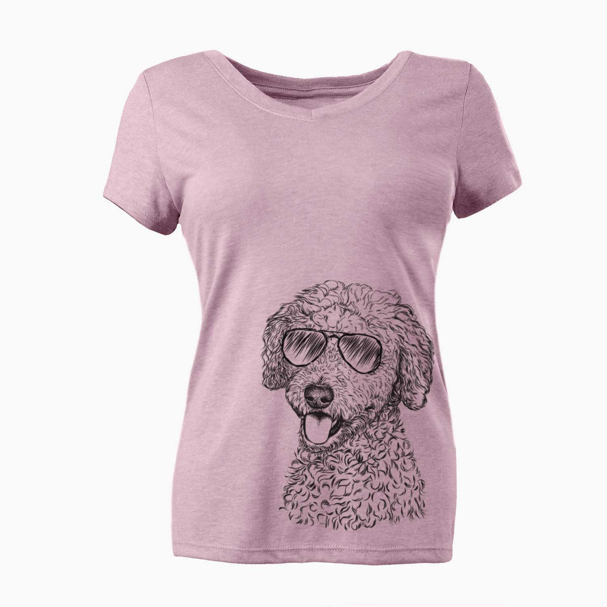 Aviator Marlow the Goldendoodle - Women's V-neck Shirt