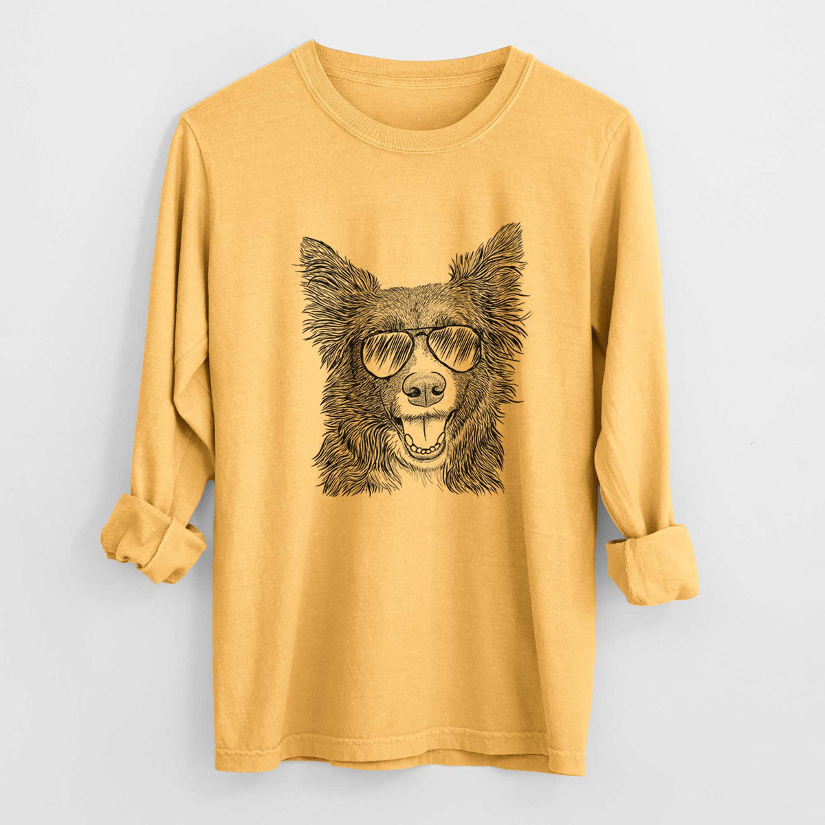 Aviators Marti the Border Collie - Heavyweight 100% Cotton Long Sleeve