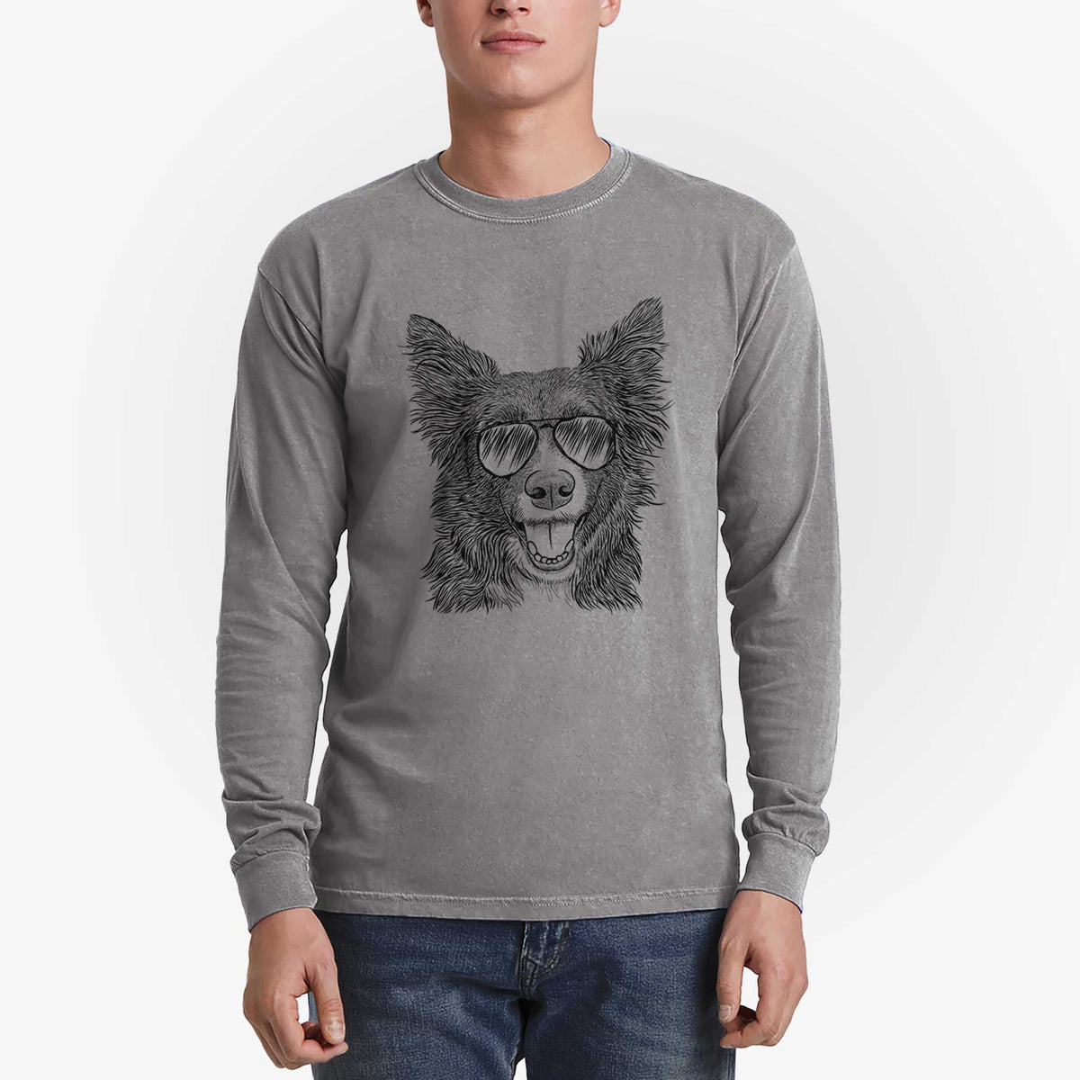 Aviators Marti the Border Collie - Heavyweight 100% Cotton Long Sleeve