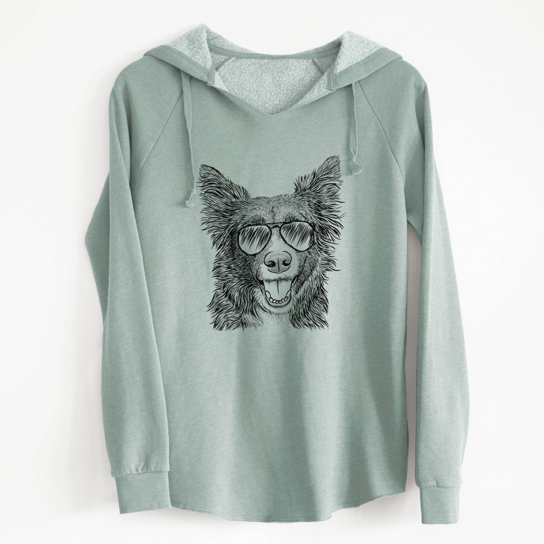 Aviator Marti the Border Collie - Cali Wave Hooded Sweatshirt