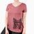 Aviator Marti the Border Collie - Women's V-neck Shirt