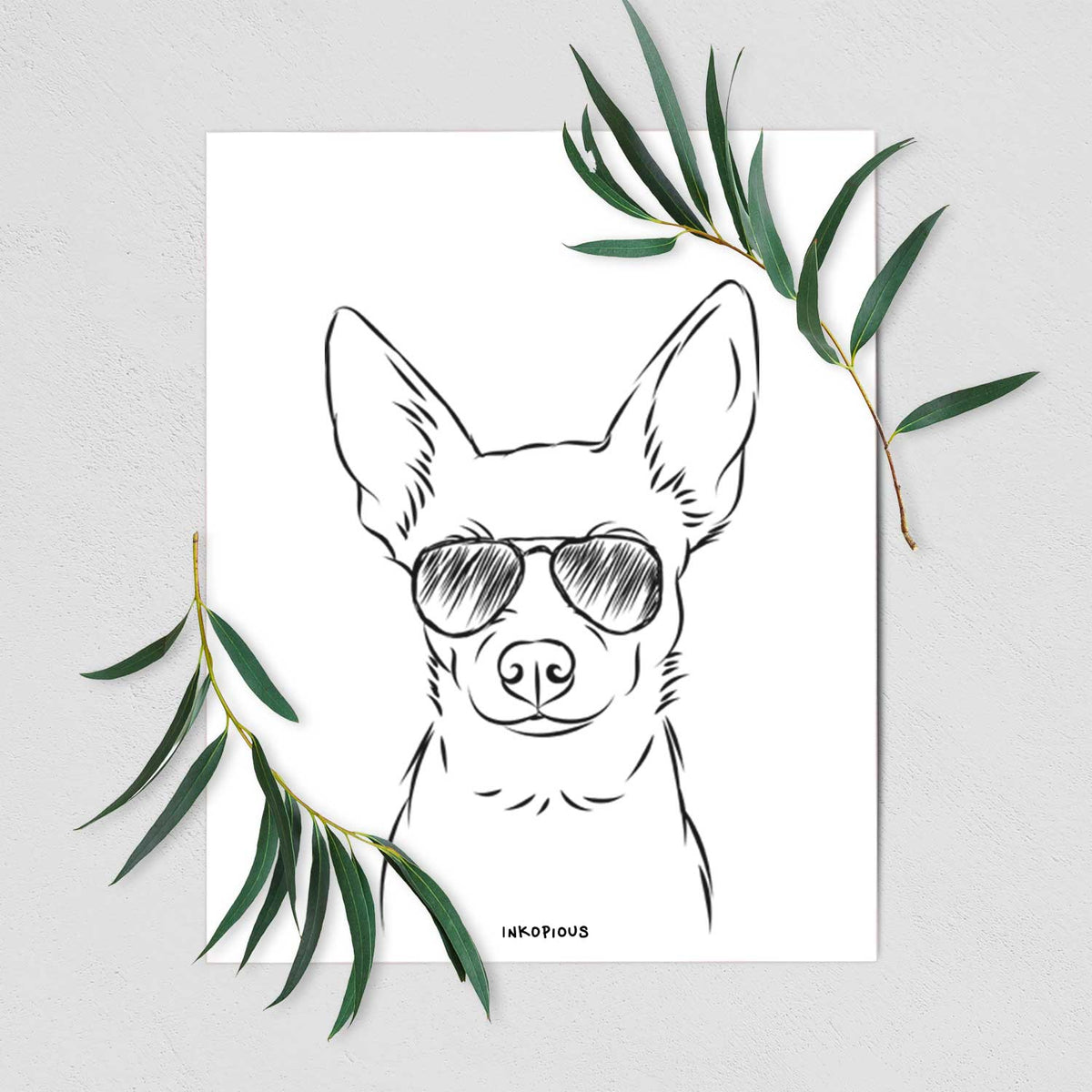 Martini the Chihuahua Art Print