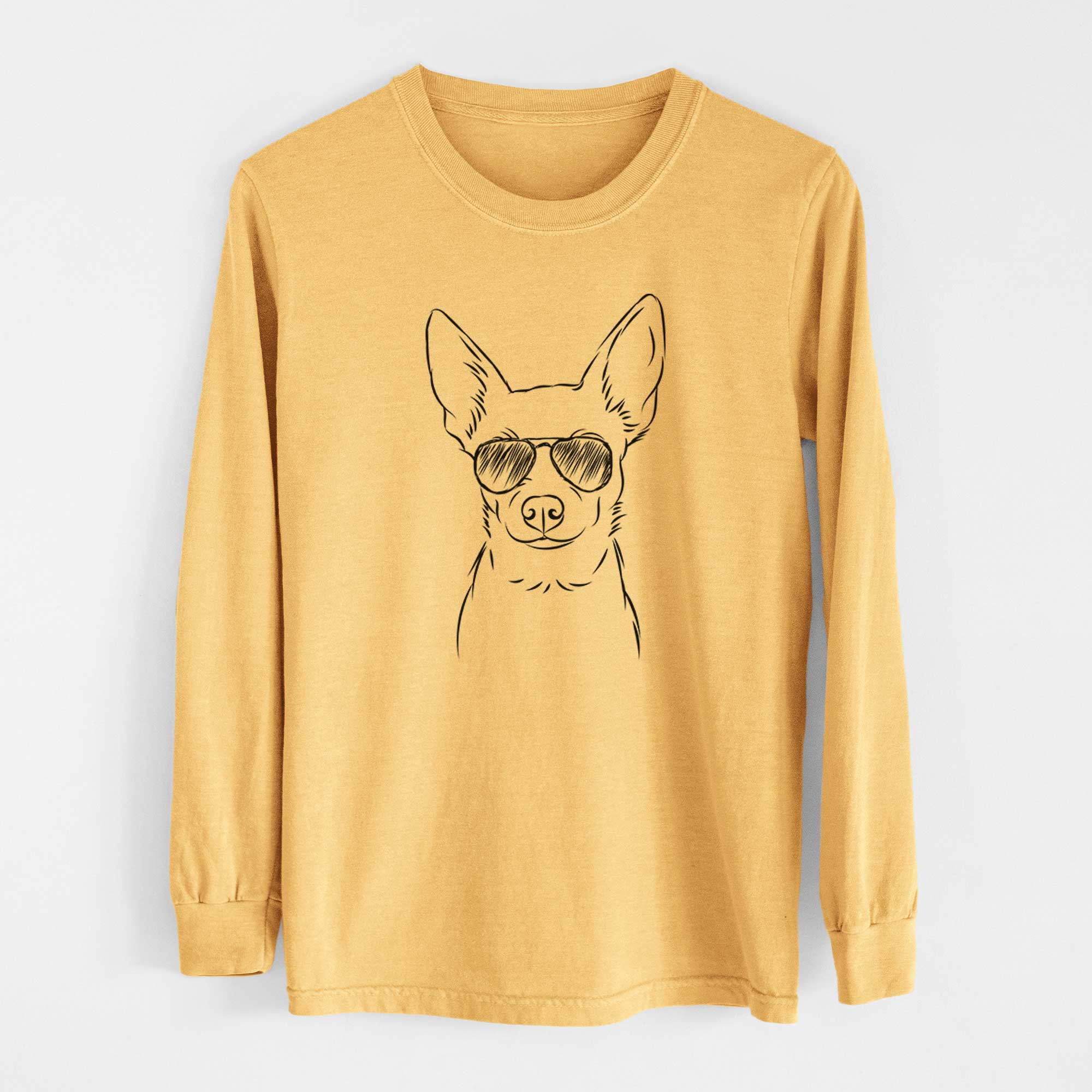 Aviators Martini the Chihuahua - Heavyweight 100% Cotton Long Sleeve