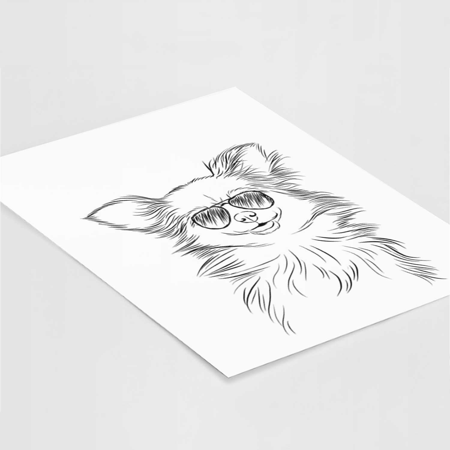 Marzi the Long Haired Chihuahua Art Print