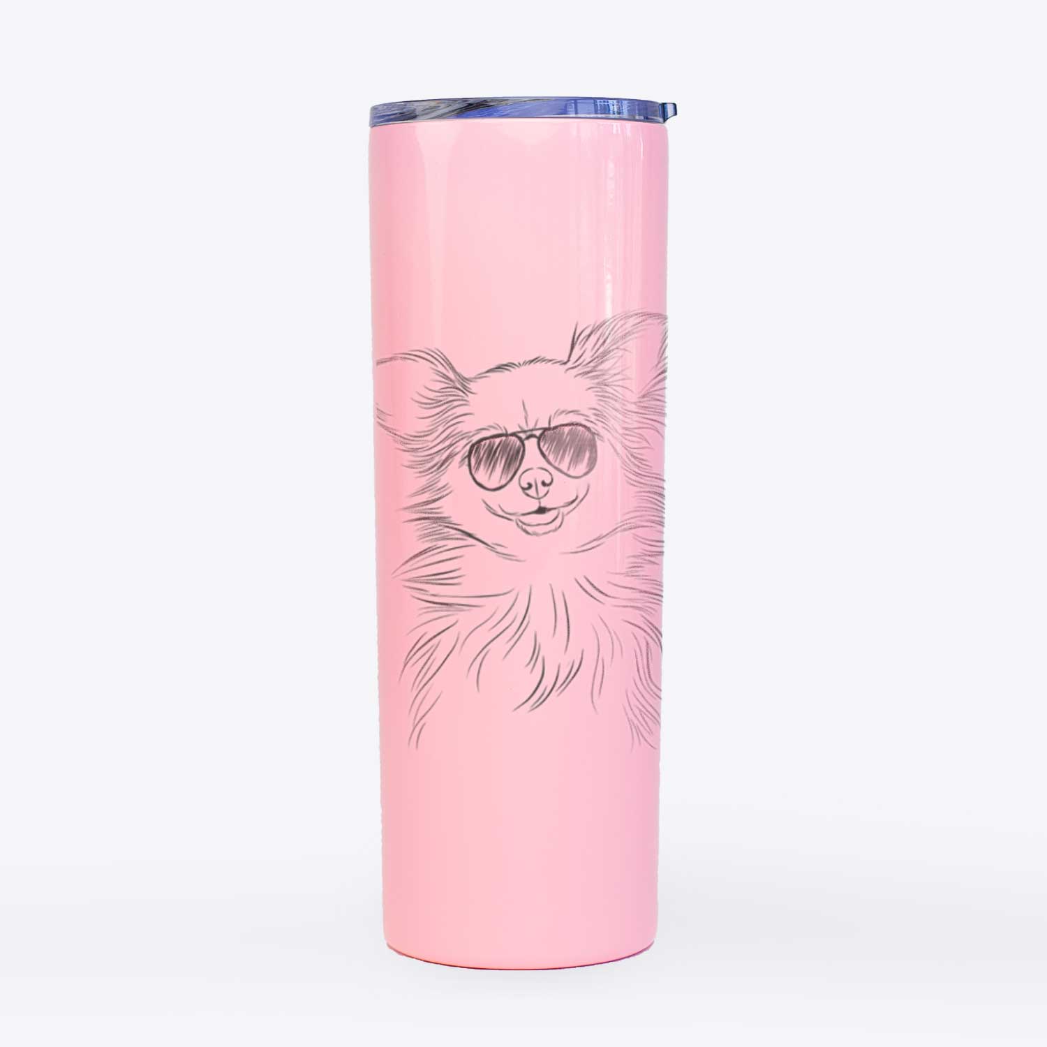 Marzi the Long Haired Chihuahua - 20oz Skinny Tumbler