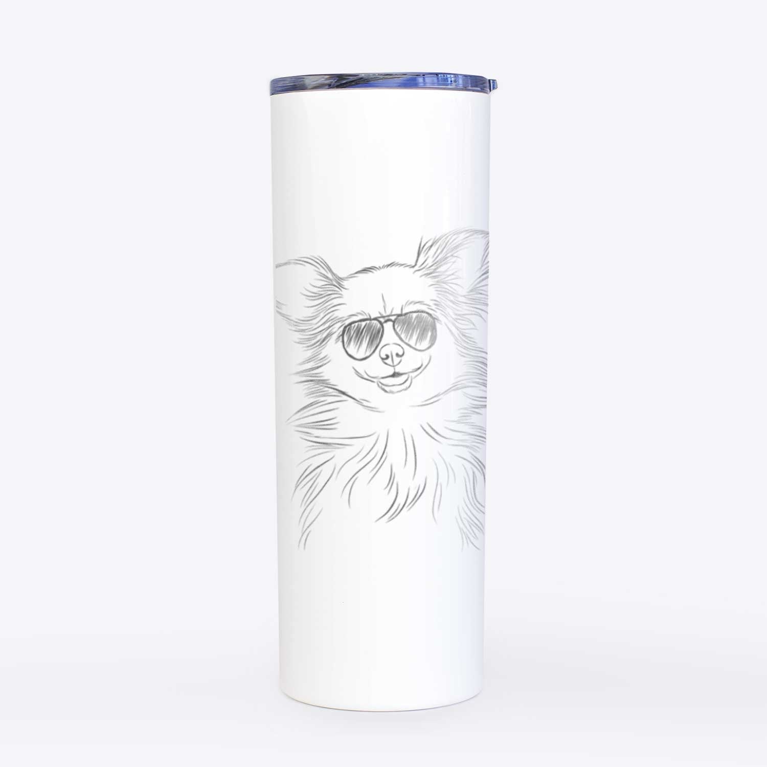 Marzi the Long Haired Chihuahua - 20oz Skinny Tumbler