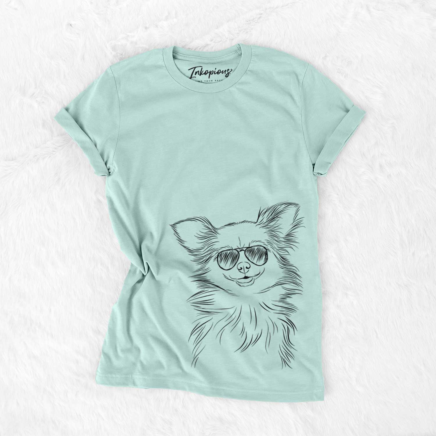 Aviator Marzi the Long Haired Chihuahua - Unisex Crewneck