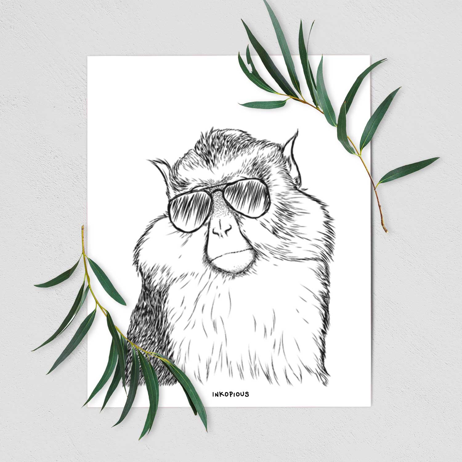 Matata the Mona Monkey Art Print