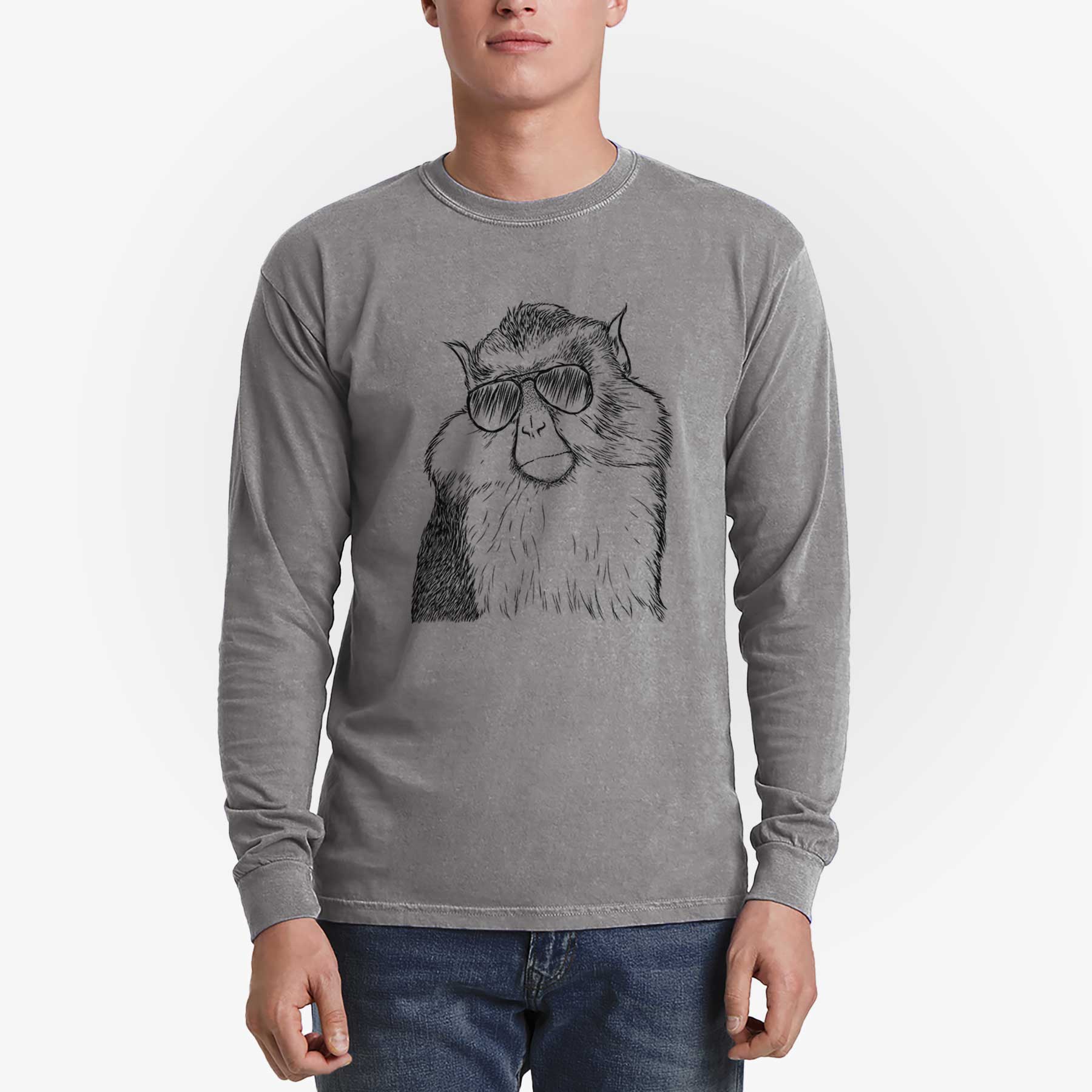 Aviators Matata the Mona Monkey - Heavyweight 100% Cotton Long Sleeve