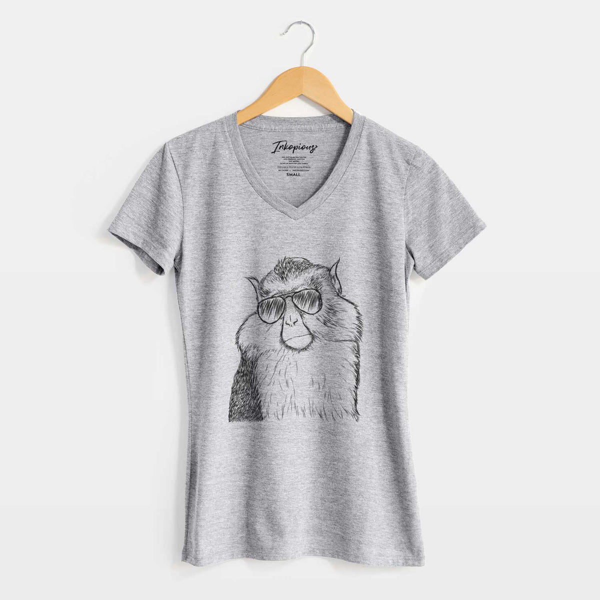 Aviator Matata the Mona Monkey - Women's V-neck Shirt