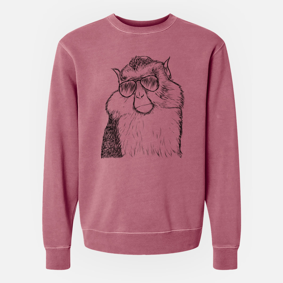 Aviator Matata the Mona Monkey - Unisex Pigment Dyed Crew Sweatshirt