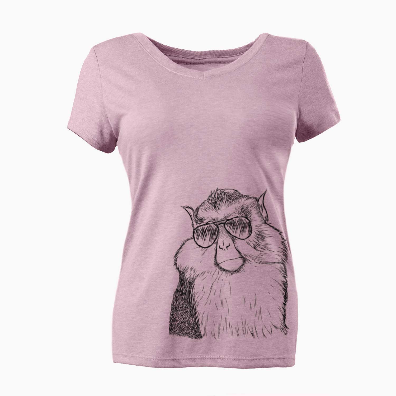 Aviator Matata the Mona Monkey - Women's V-neck Shirt