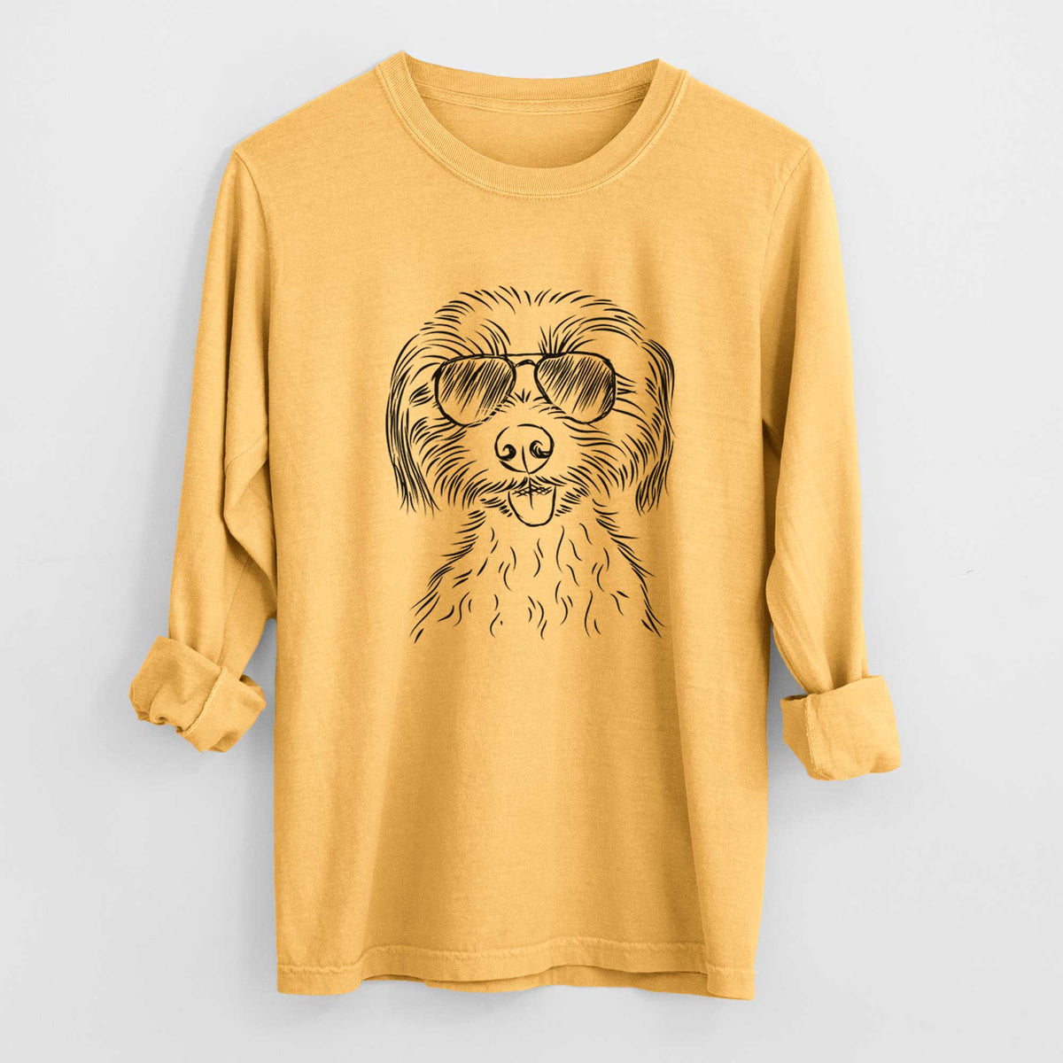 Aviators Mater the Yorkshire Terrier - Heavyweight 100% Cotton Long Sleeve
