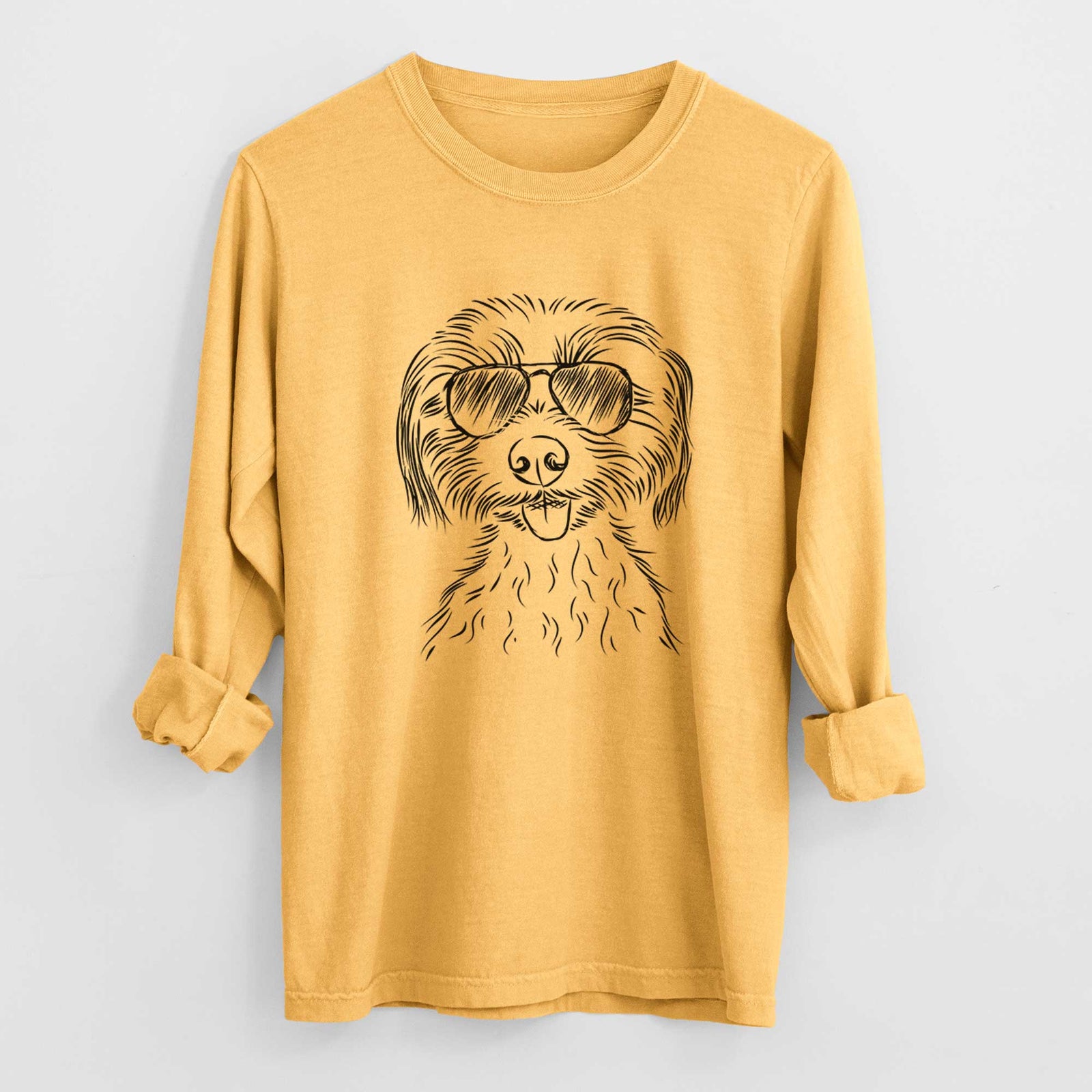 Aviators Mater the Yorkshire Terrier - Heavyweight 100% Cotton Long Sleeve