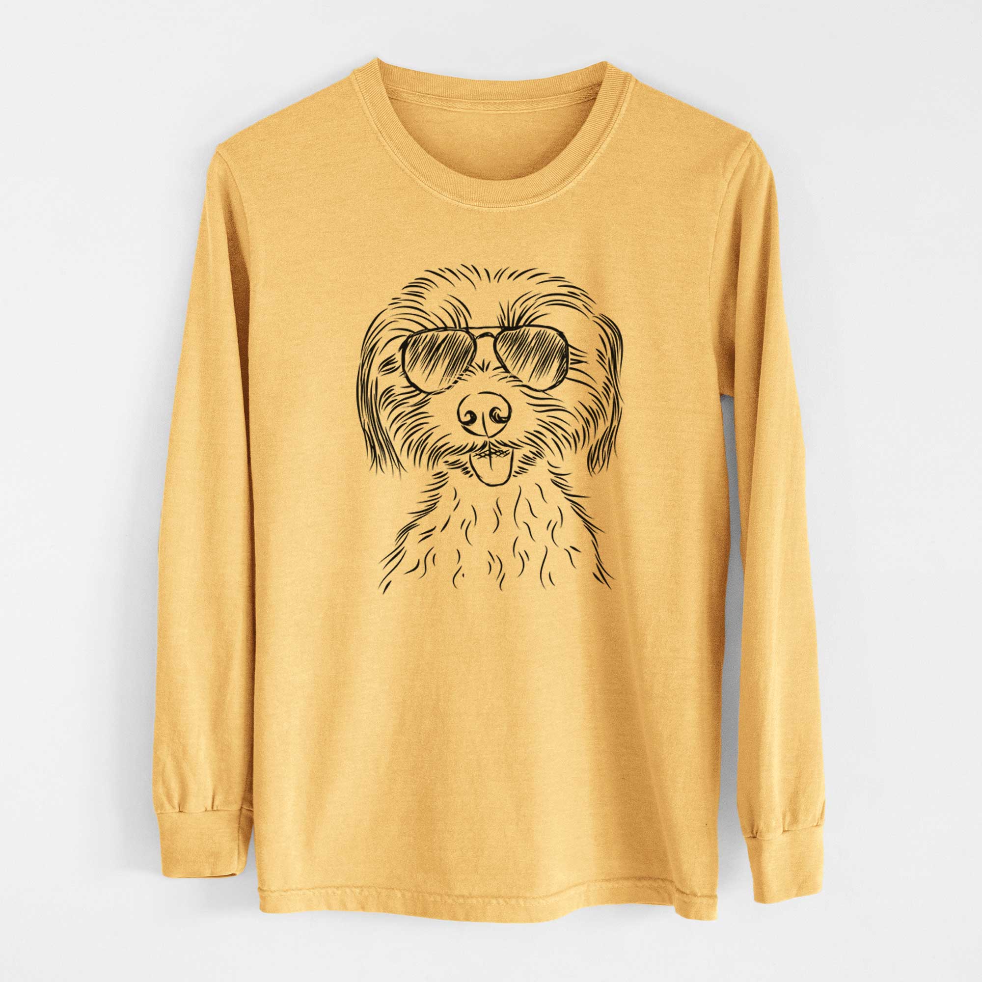 Aviators Mater the Yorkshire Terrier - Heavyweight 100% Cotton Long Sleeve