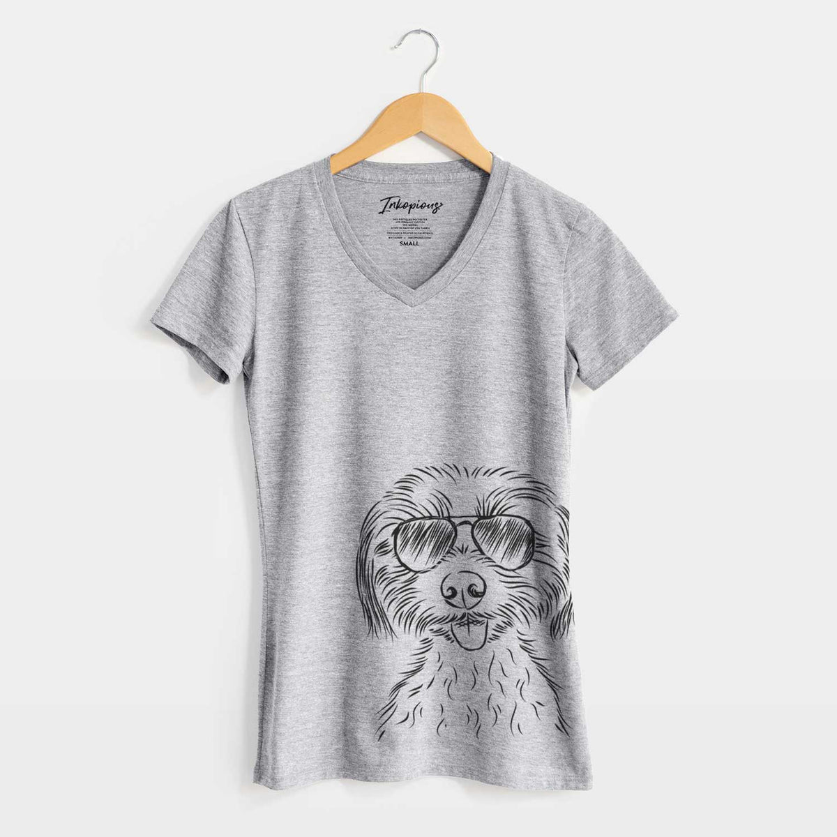Aviator Mater the Yorkshire Terrier - Women&#39;s V-neck Shirt