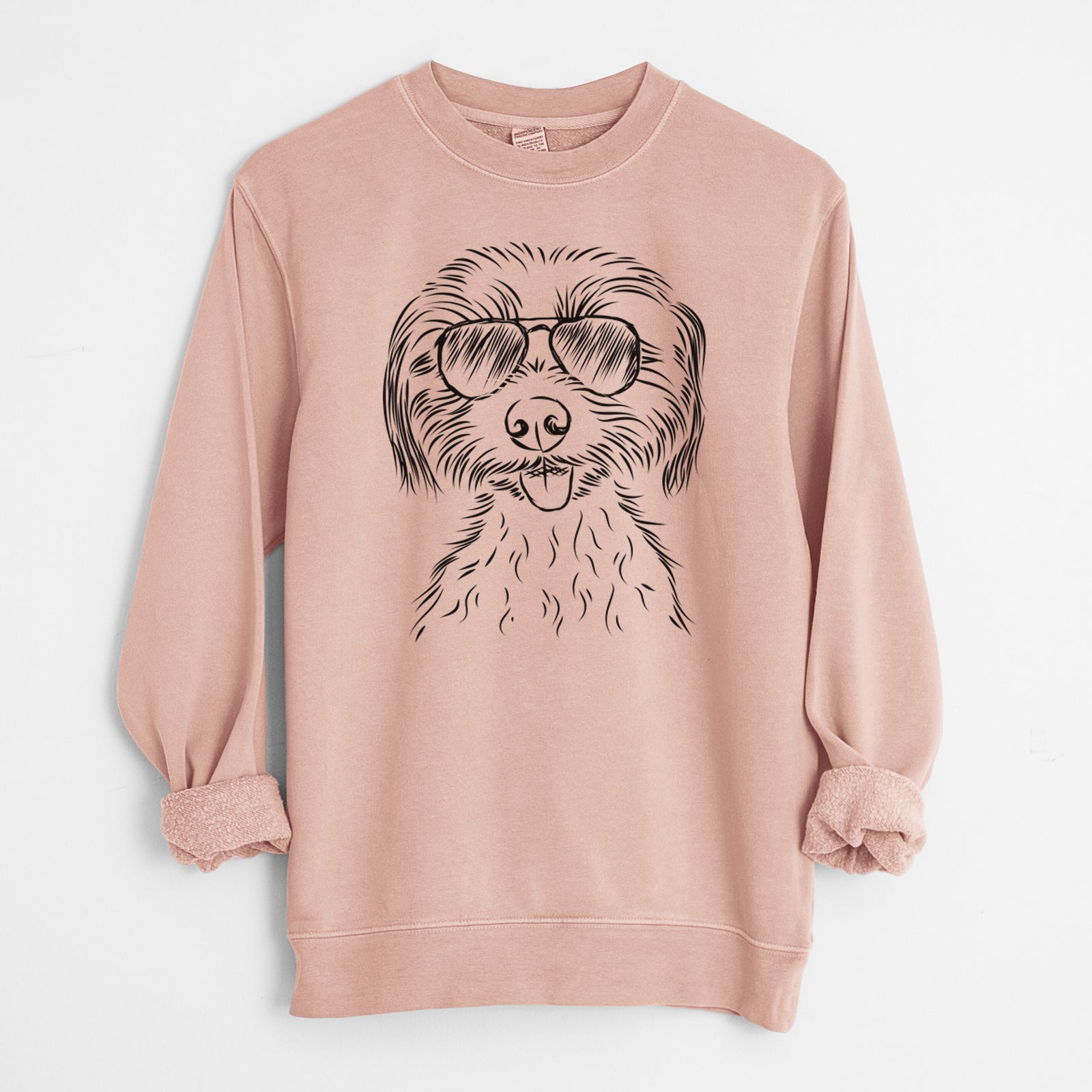 Aviator Mater the Yorkshire Terrier - Unisex Pigment Dyed Crew Sweatshirt