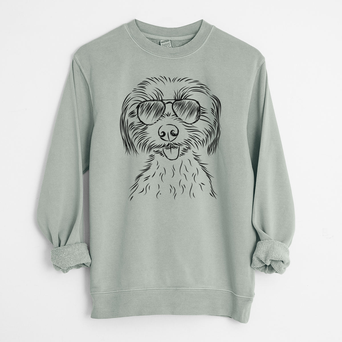 Aviator Mater the Yorkshire Terrier - Unisex Pigment Dyed Crew Sweatshirt