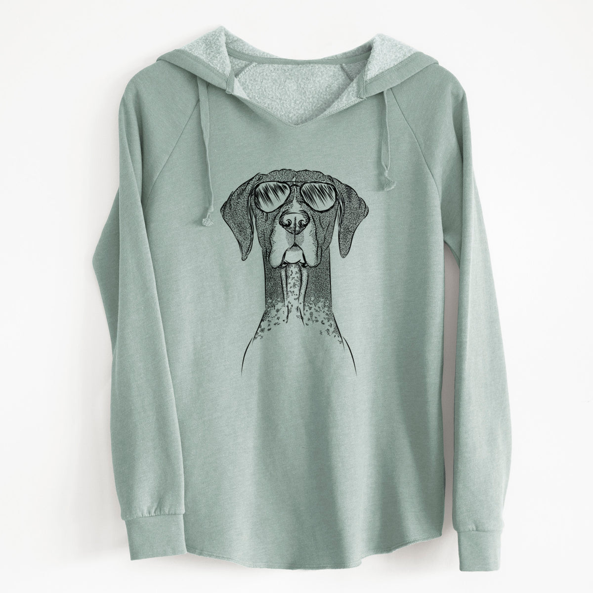 Aviator Mattis the German Shorthaired Pointer - Cali Wave Hooded Sweatshirt