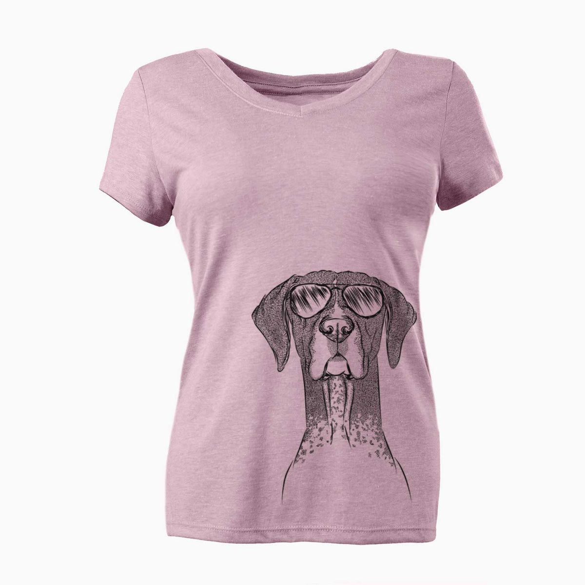 Aviator Mattis the German Shorthaired Pointer - Women's V-neck Shirt