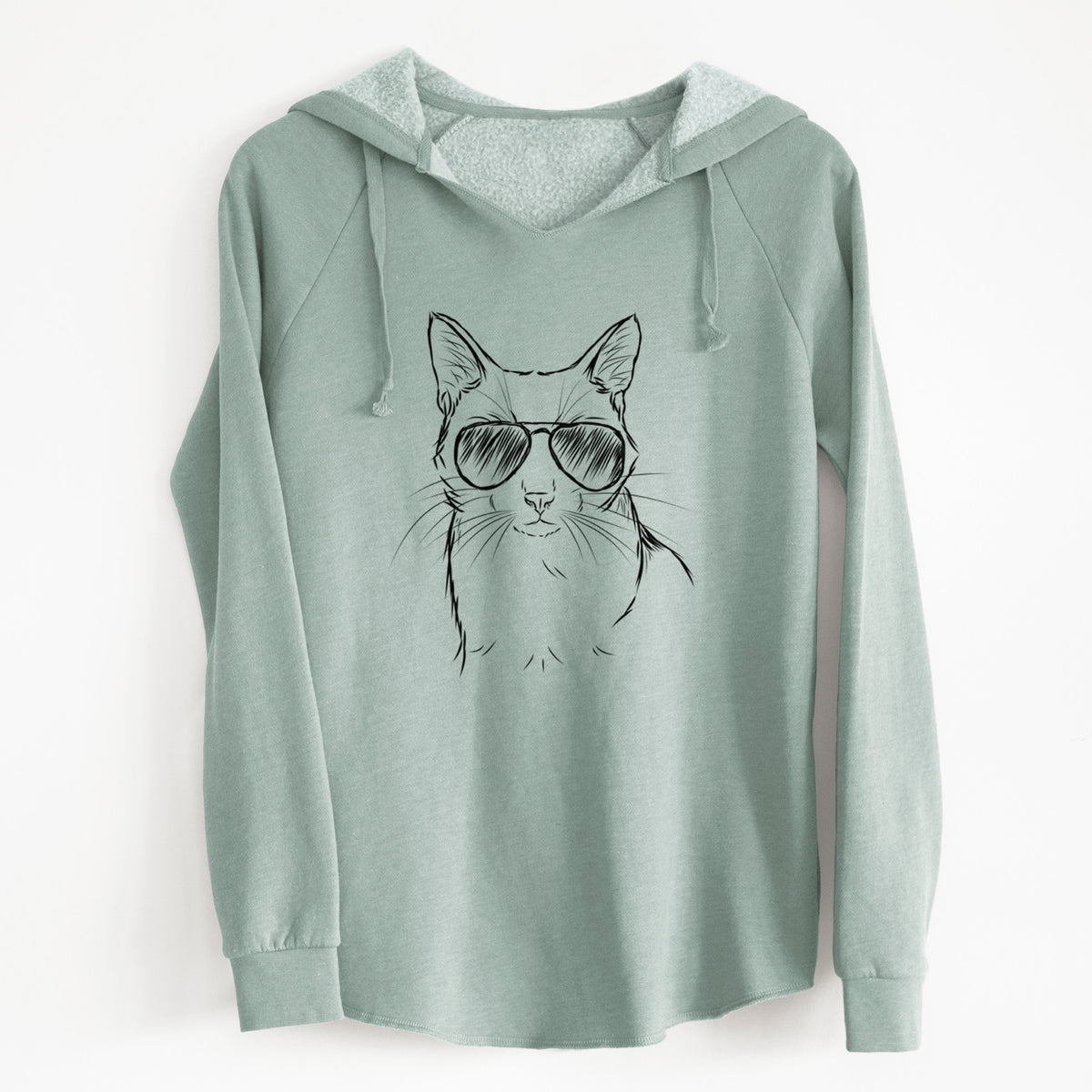 Aviator Maverick the Cat - Cali Wave Hooded Sweatshirt