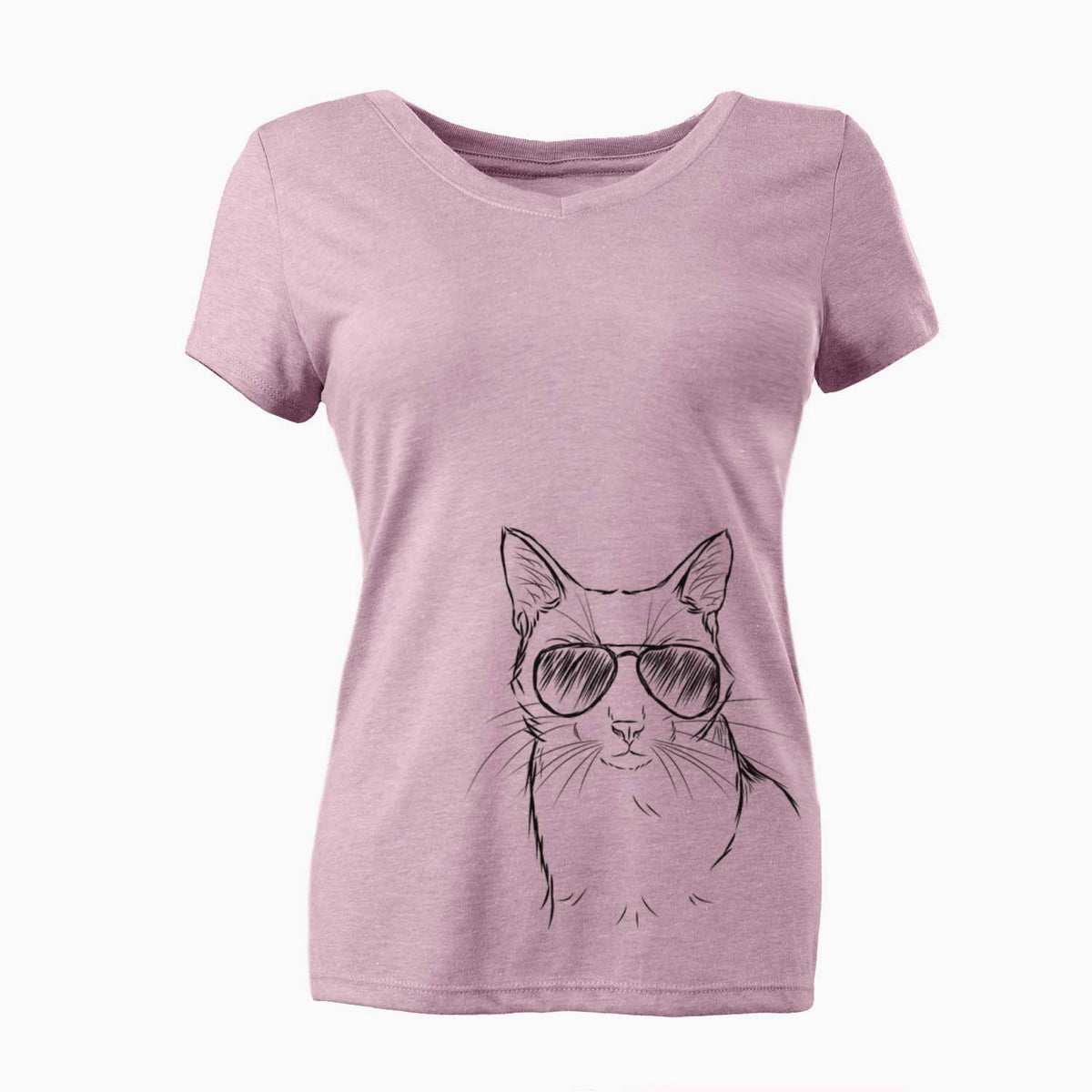 Aviator Maverick the Cat - Women's V-neck Shirt