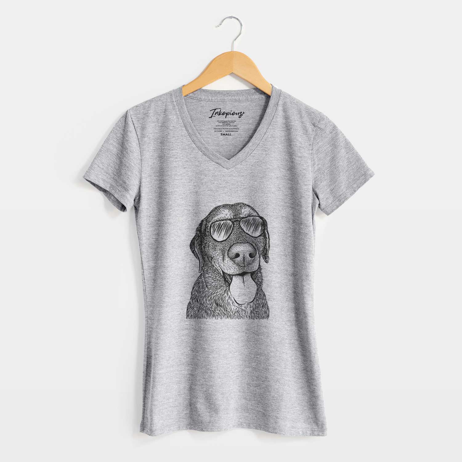 Aviator Max the Labrador Retriever - Women's V-neck Shirt