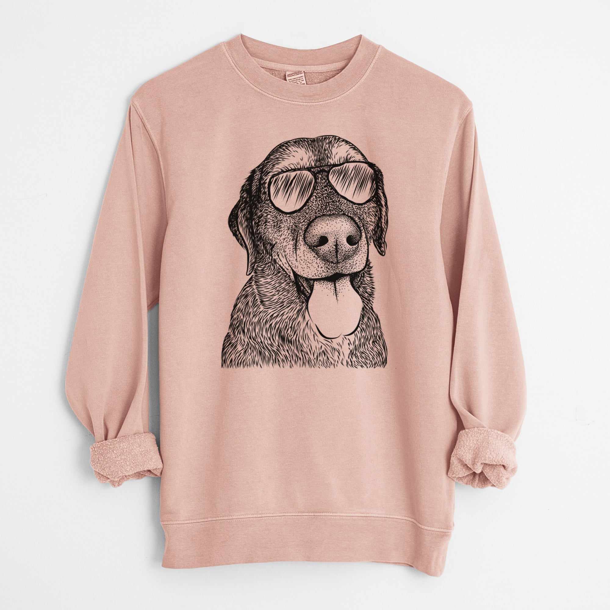 Aviator Max the Labrador Retriever - Unisex Pigment Dyed Crew Sweatshirt